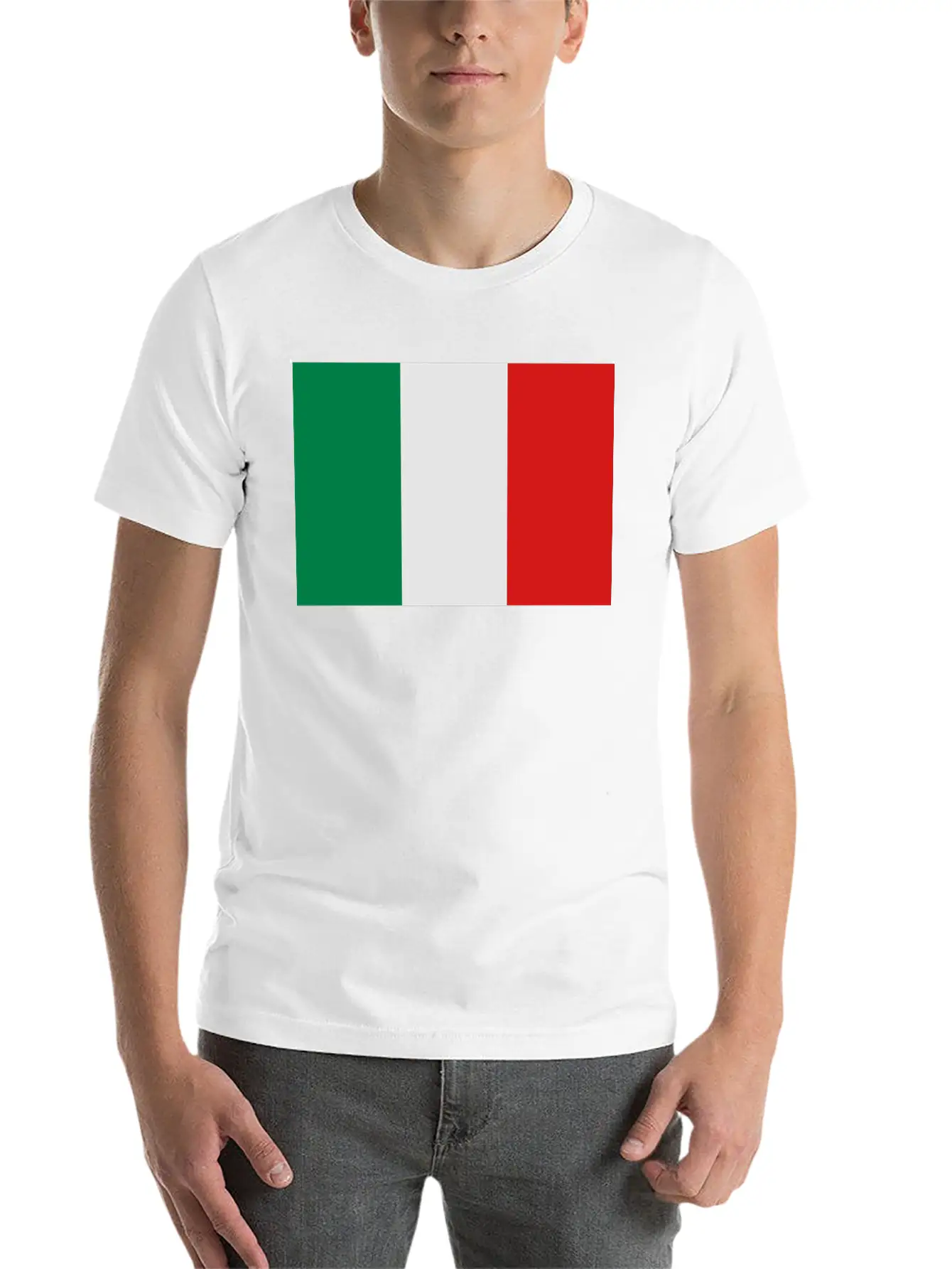 Italian Flag Stylish Everyday T-Shirt – Unisex Basic Cotton Tee
