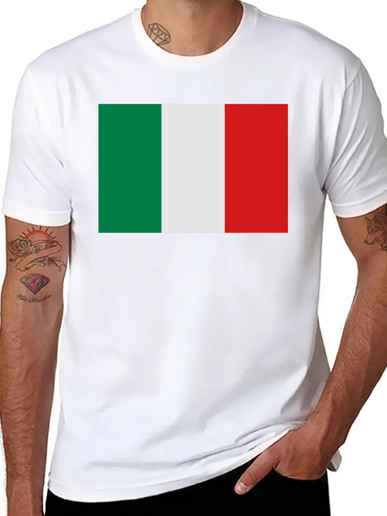 Italian Flag Stylish Everyday T-Shirt – Unisex Basic Cotton Tee