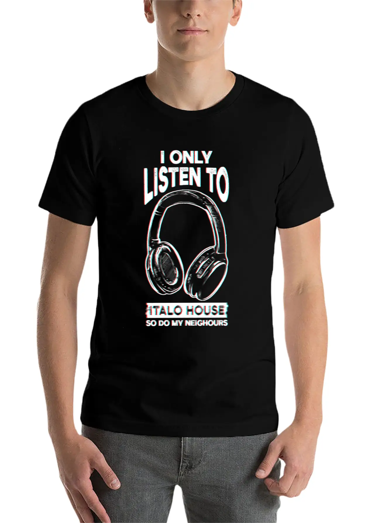 Italo House Techno DJ Unisex Short Sleeve Soft Cotton T-Shirt – Casual Everyday Wear