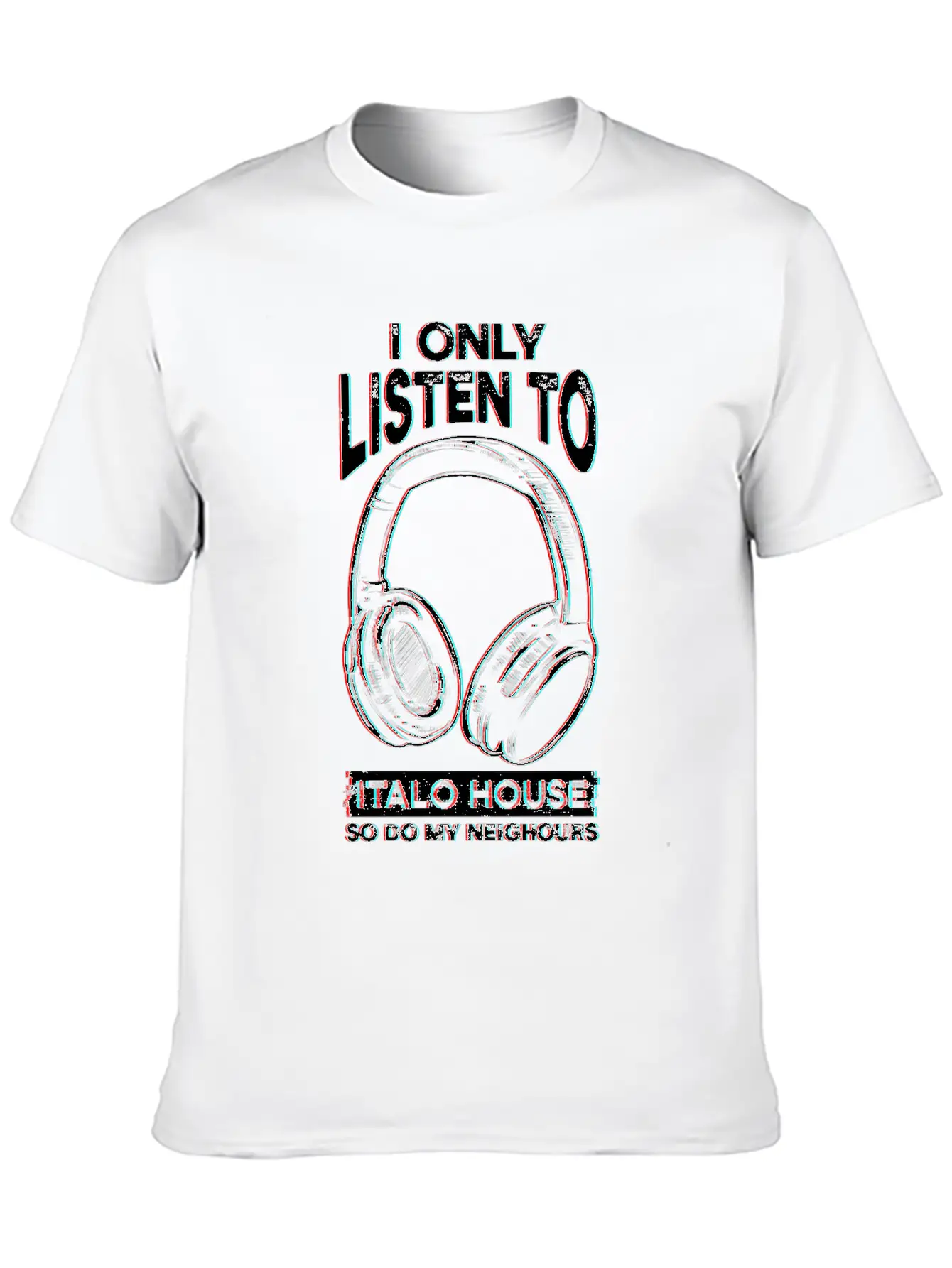 Italo House Techno DJ Unisex Short Sleeve Soft Cotton T-Shirt – Casual Everyday Wear