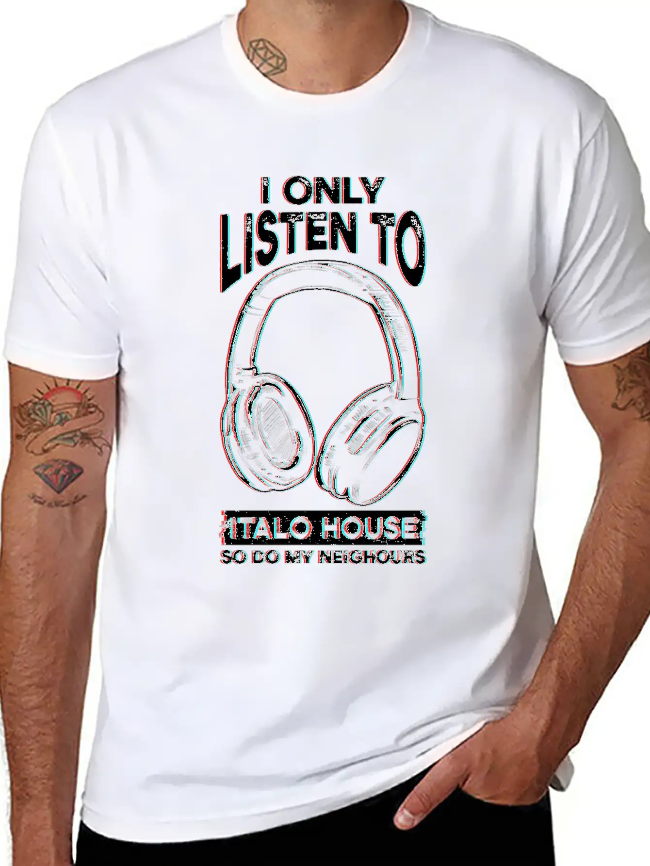Italo House Techno DJ Unisex Short Sleeve Soft Cotton T-Shirt – Casual Everyday Wear