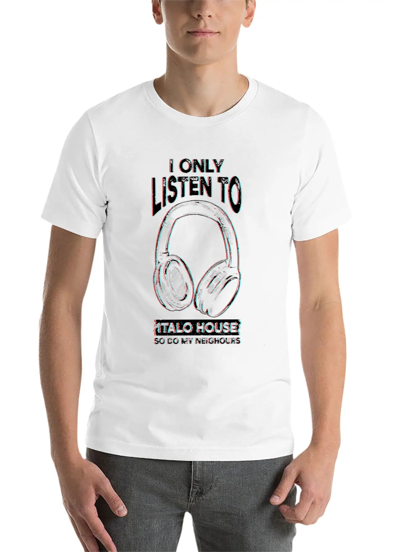 Italo House Techno DJ Unisex Short Sleeve Soft Cotton T-Shirt – Casual Everyday Wear