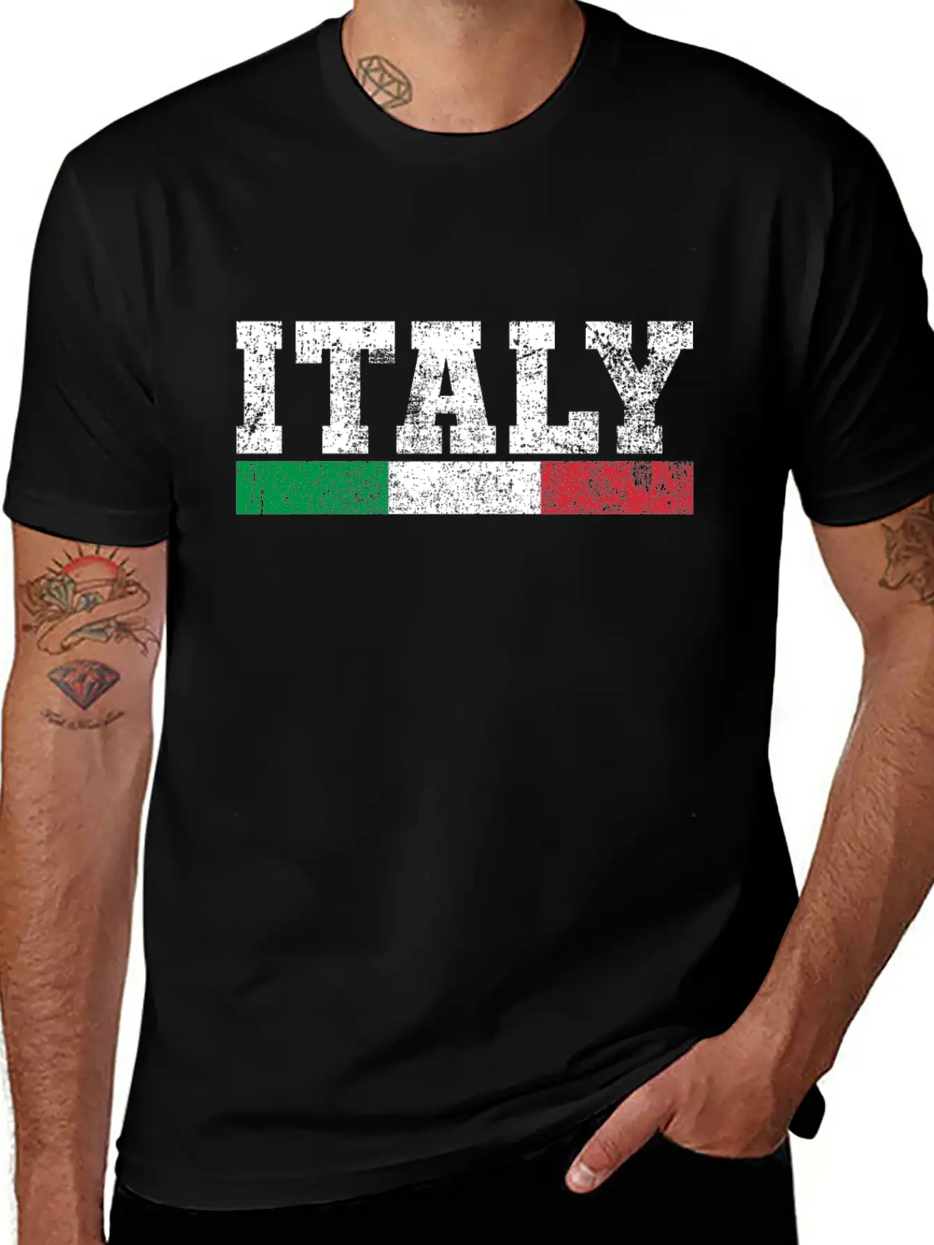 Italy Flag Italian Unisex Short Sleeve Soft Cotton T-Shirt – Casual Everyday Wear