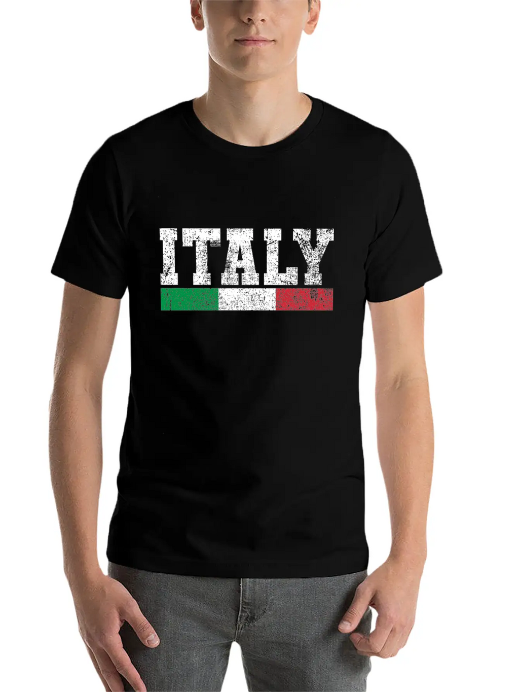 Italy Flag Italian Unisex Short Sleeve Soft Cotton T-Shirt – Casual Everyday Wear