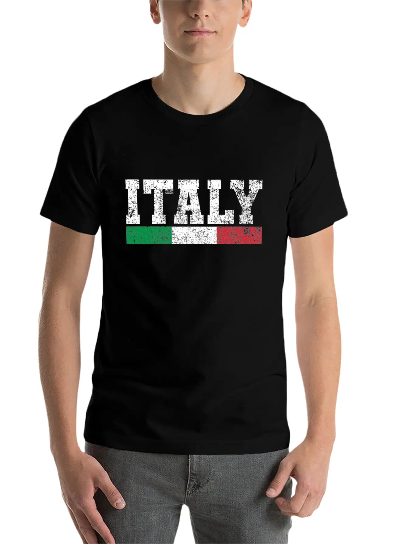 Italy Flag Italian Unisex Short Sleeve Soft Cotton T-Shirt – Casual Everyday Wear