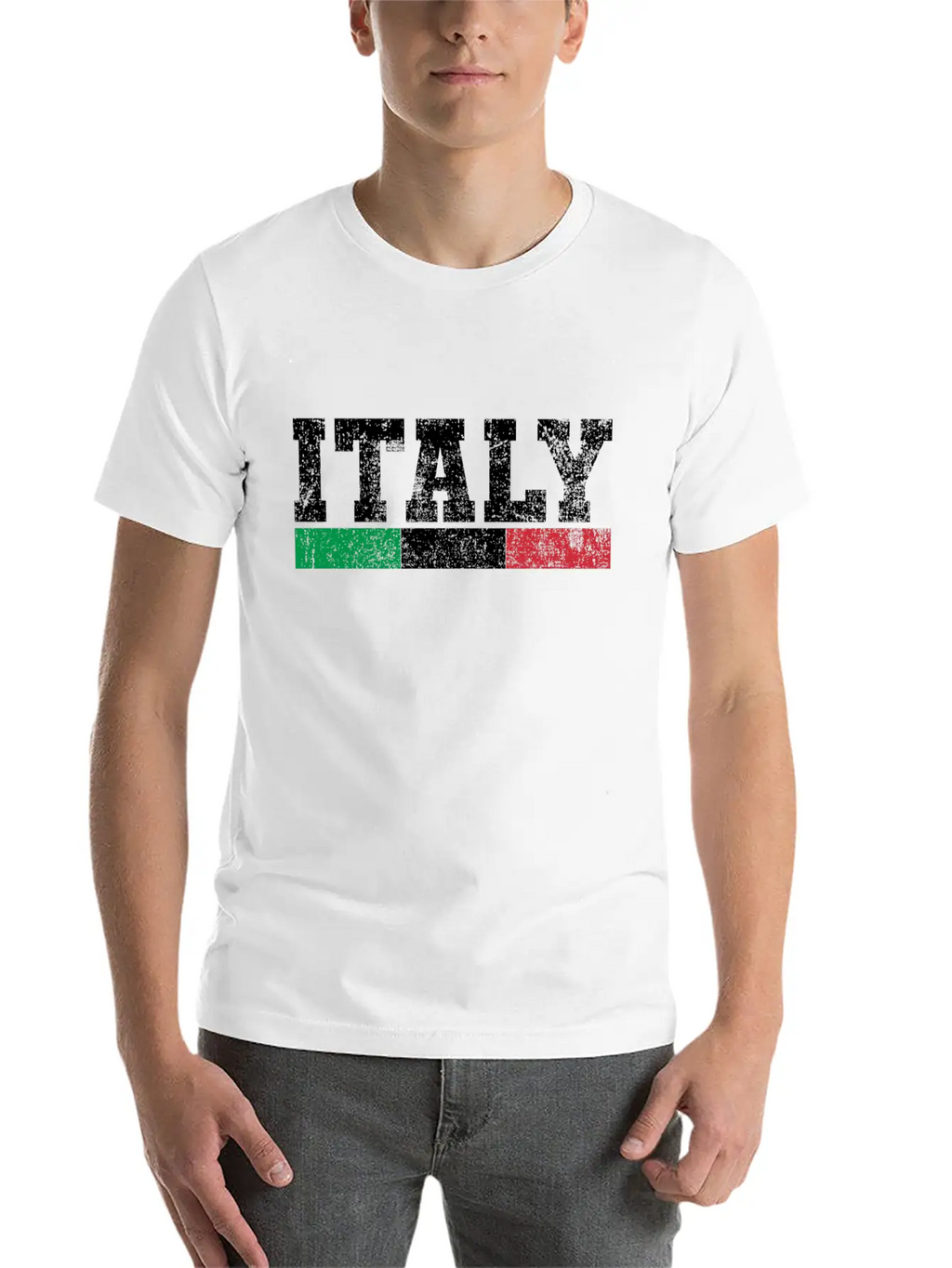 Italy Flag Italian Unisex Short Sleeve Soft Cotton T-Shirt – Casual Everyday Wear