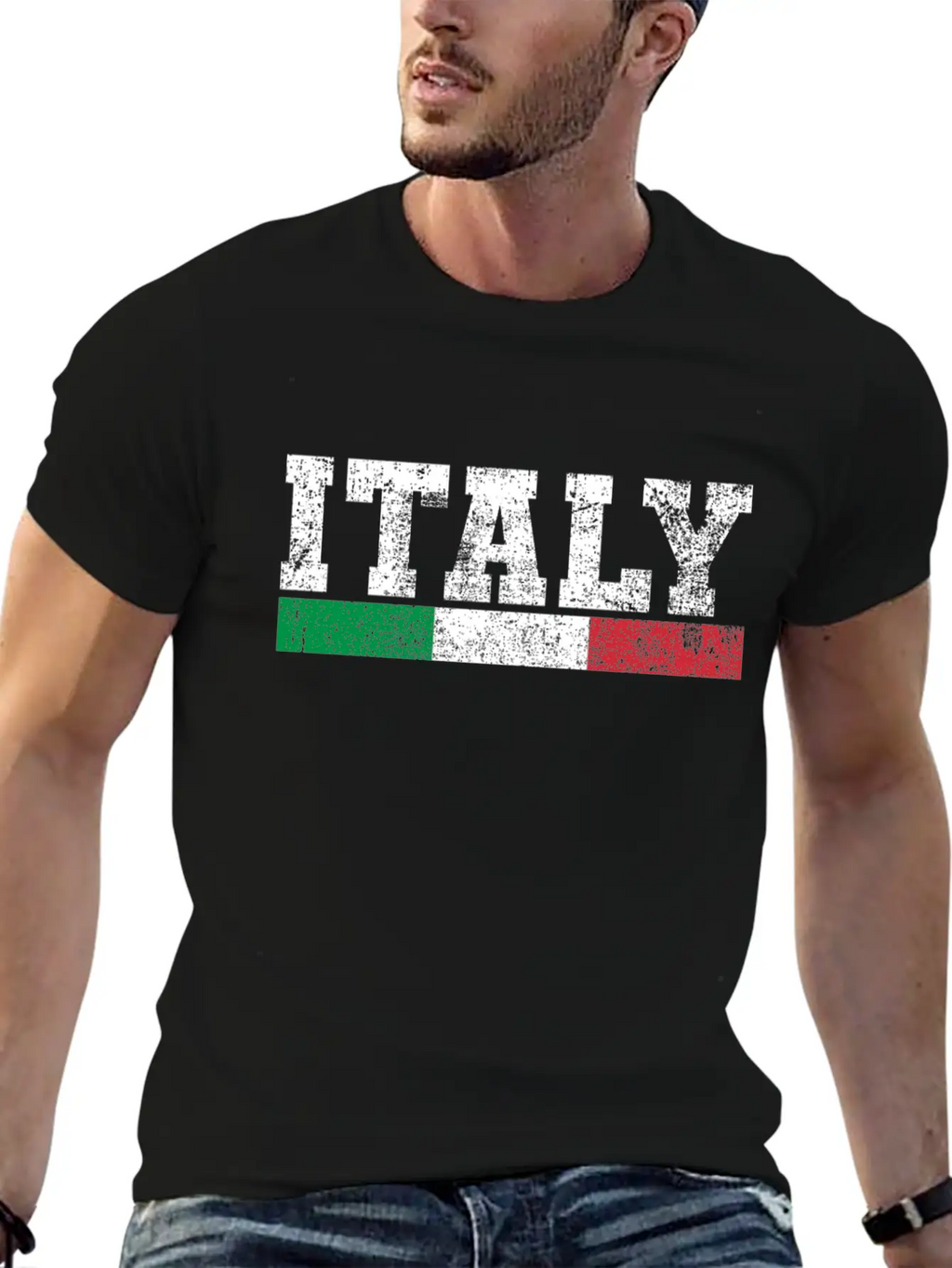 Italy Flag Italian Unisex Short Sleeve Soft Cotton T-Shirt – Casual Everyday Wear