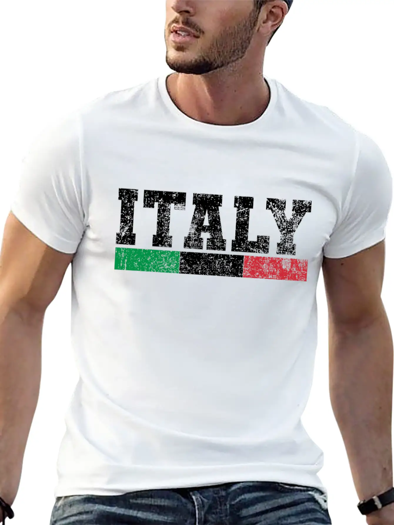 Italy Flag Italian Unisex Short Sleeve Soft Cotton T-Shirt – Casual Everyday Wear