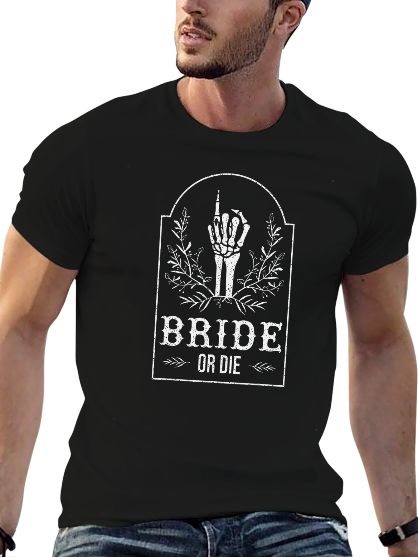 Bride or Die Graphic T-Shirt - Halloween Wedding Tee