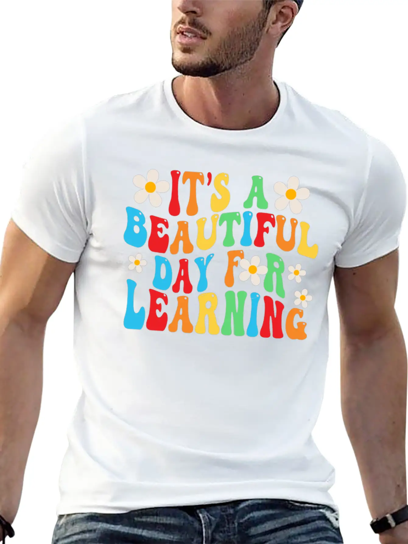 It's A Beautiful Day For Learning Unisex Casual T-Shirt – Clean Design For Daily Comfort