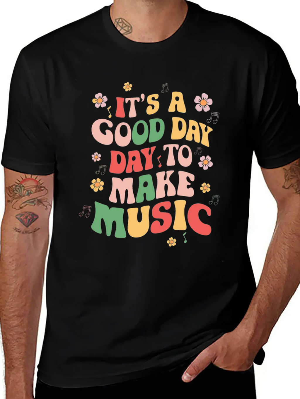 It's A Good Day To Make Music Unisex Casual T-Shirt – Clean Design For Daily Comfort