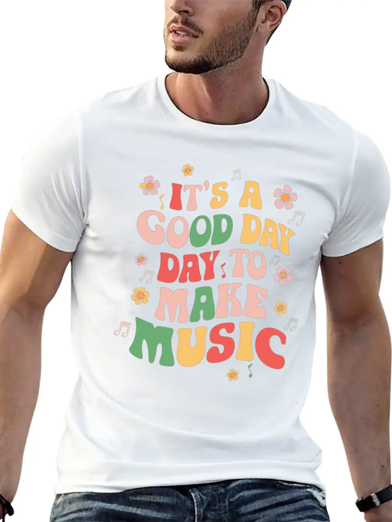 It's A Good Day To Make Music Unisex Casual T-Shirt – Clean Design For Daily Comfort