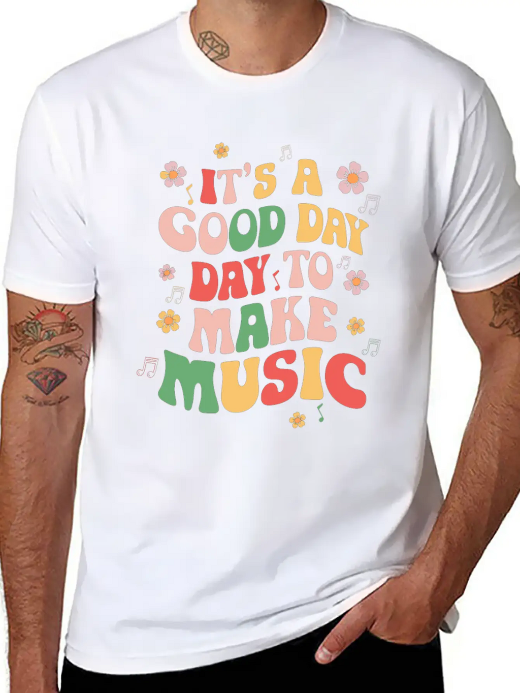 It's A Good Day To Make Music Unisex Casual T-Shirt – Clean Design For Daily Comfort
