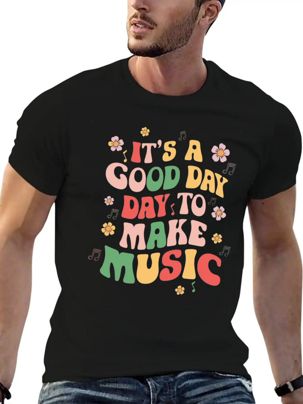 It's A Good Day To Make Music Unisex Casual T-Shirt – Clean Design For Daily Comfort
