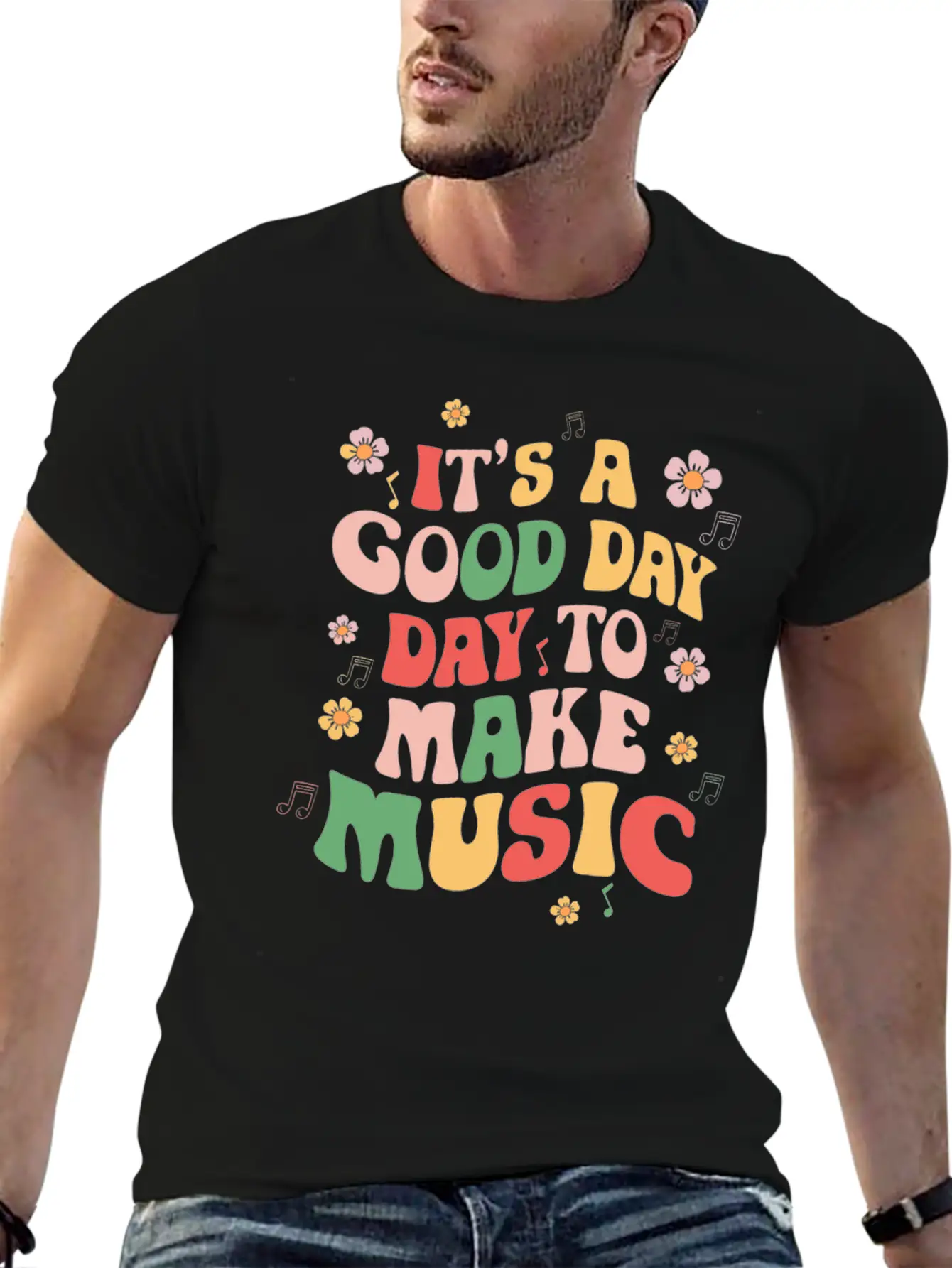 It's A Good Day To Make Music Unisex Casual T-Shirt – Clean Design For Daily Comfort
