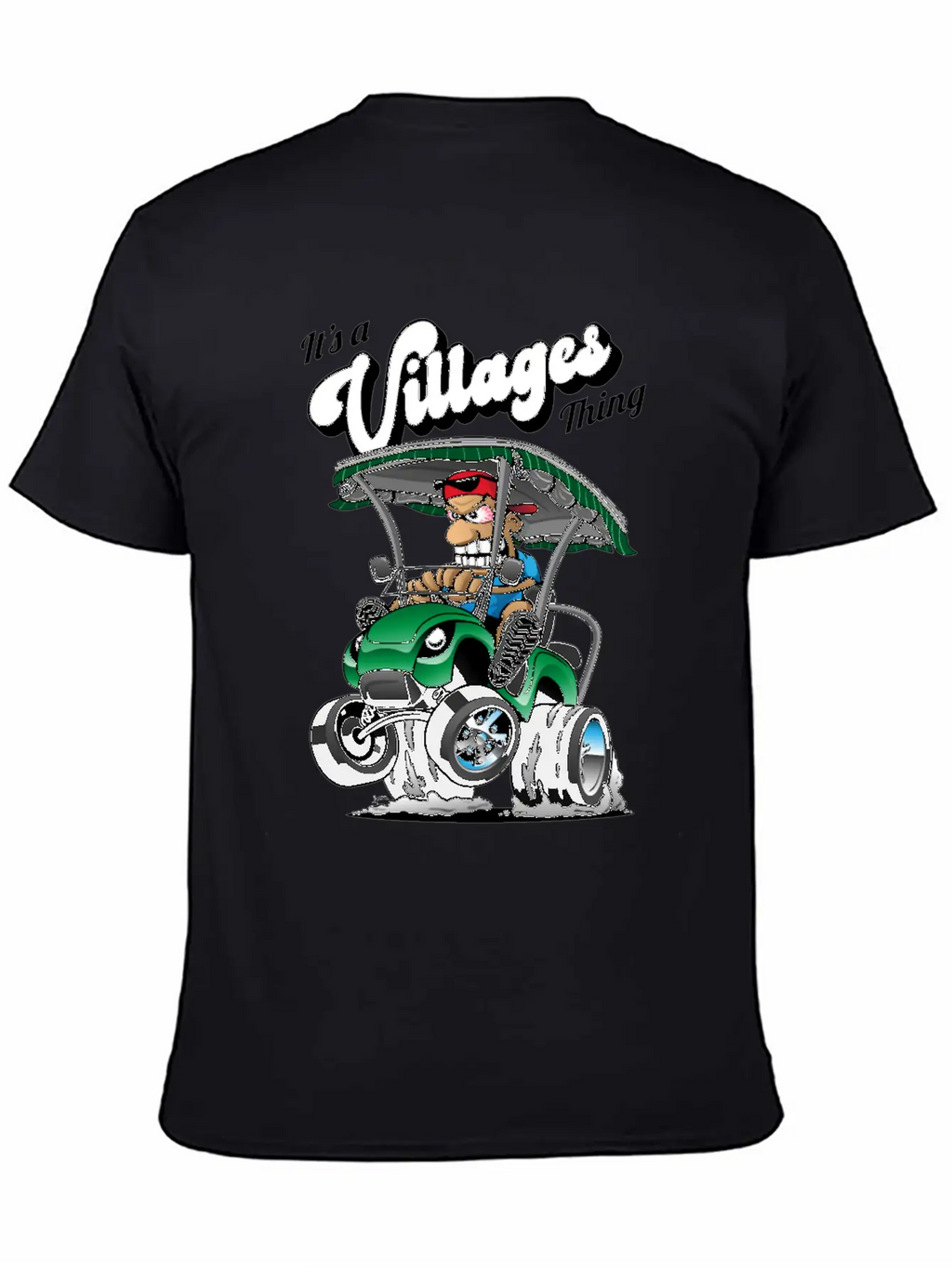 It's A Villages Thing Funny Golf Cart Cartoon Unisex Short Sleeve Soft Cotton T-Shirt – Casual Everyday Wear