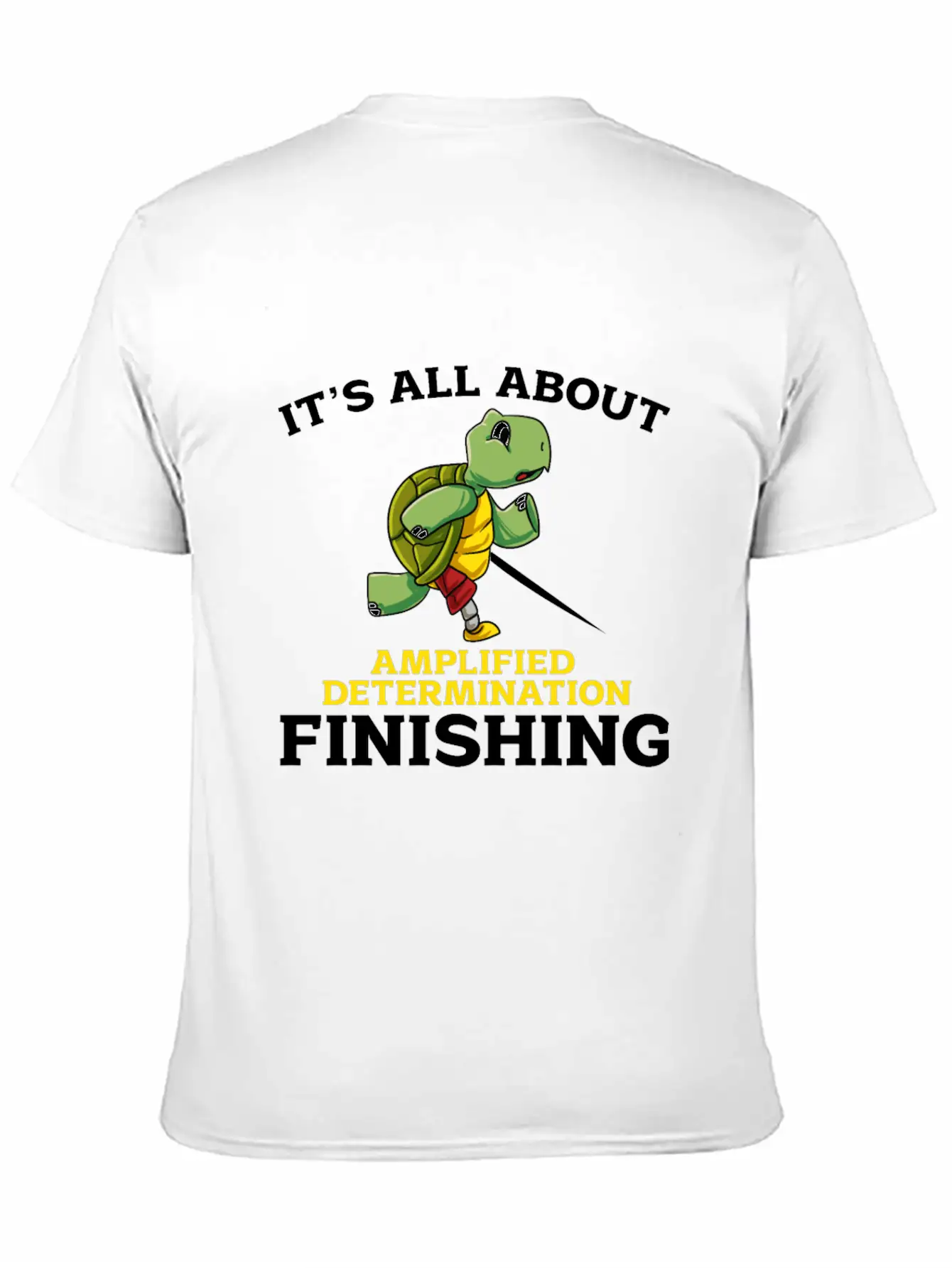 Its All About Amplified Determination Finishing Unisex Casual T-Shirt – Clean Design For Daily Comfort