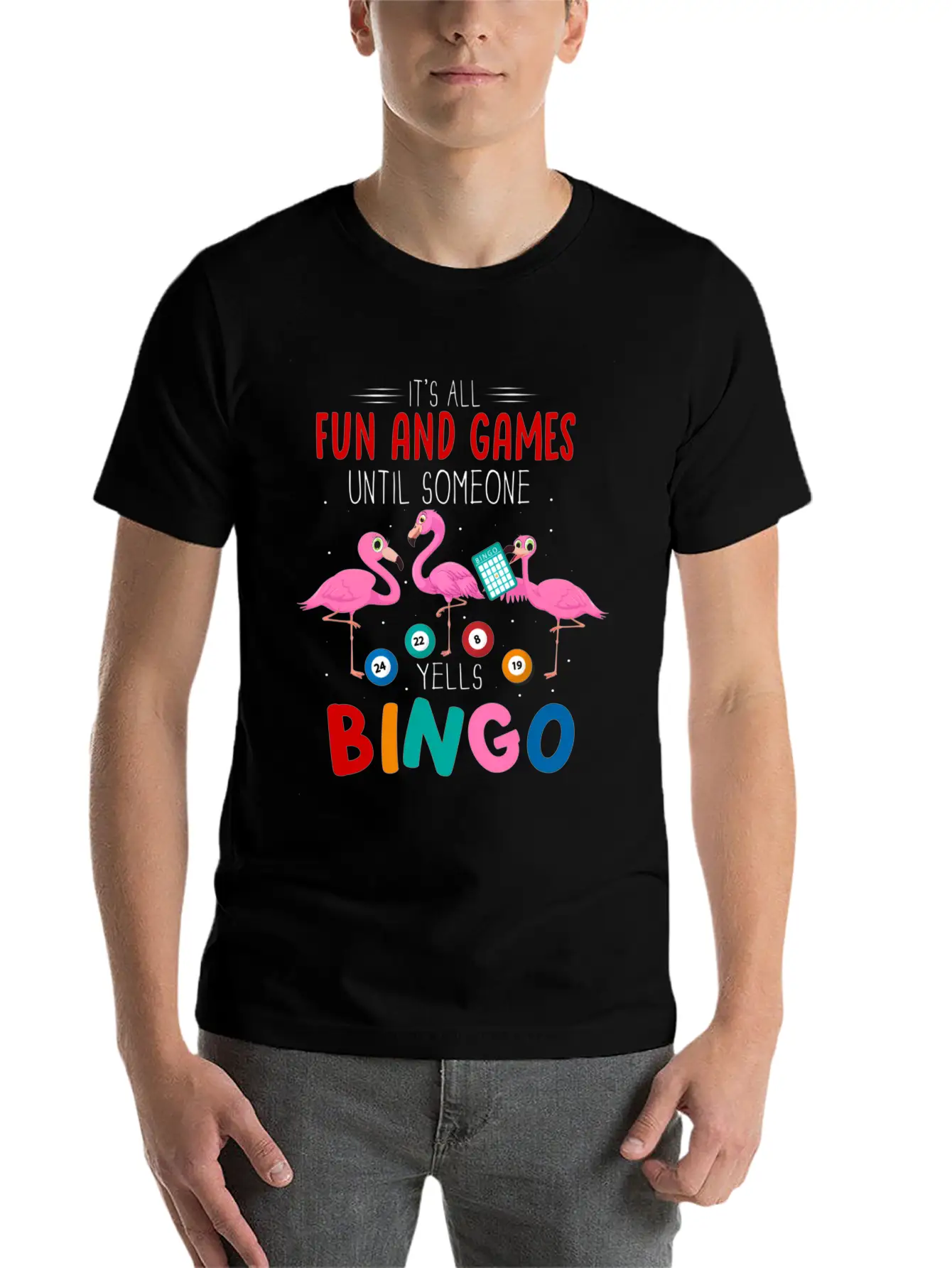 It'S All Fun And Games Until Someone Yells Bingo Casual Graphic T-Shirt – Simple And Comfortable Daily Wear