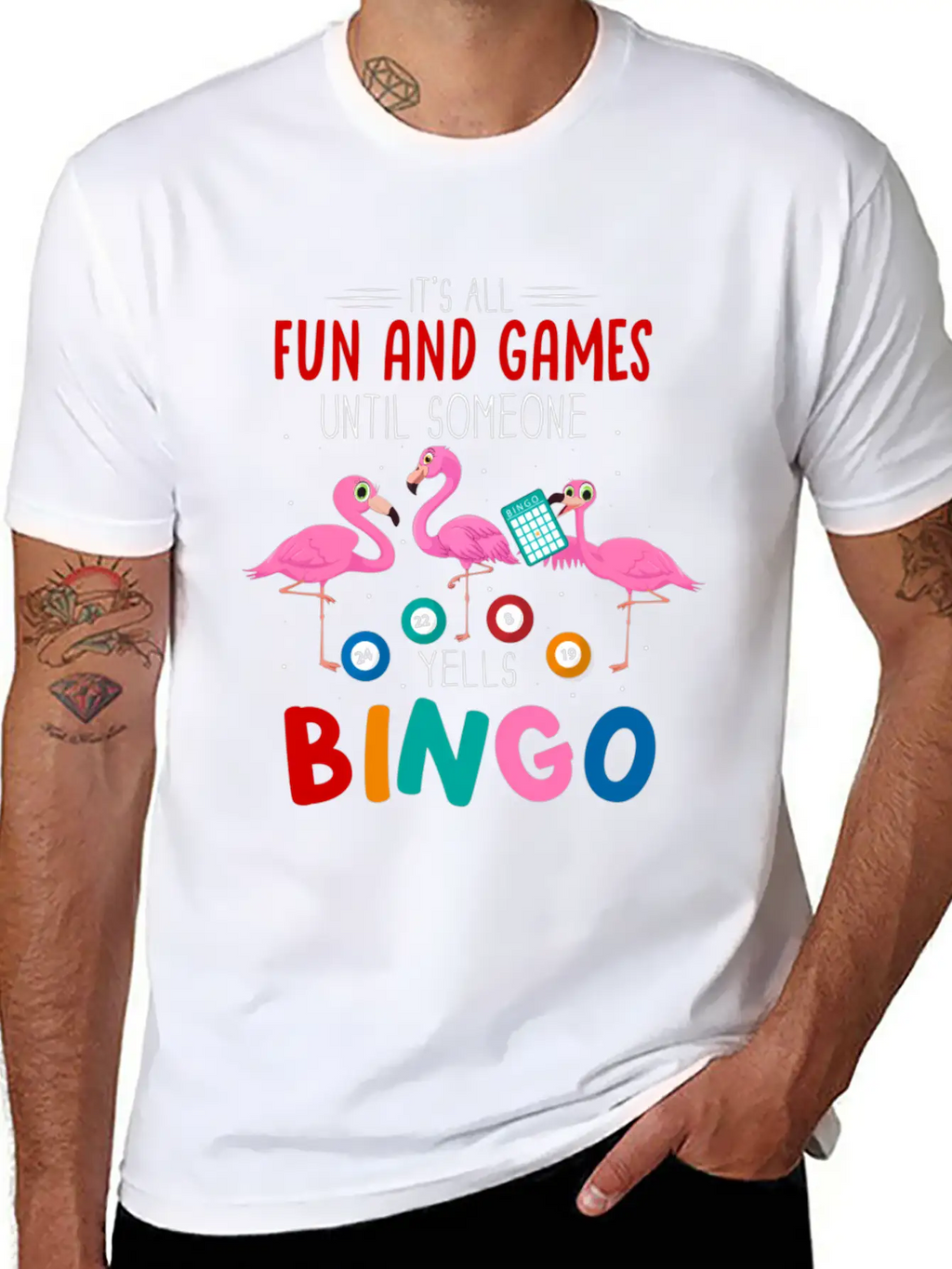 It'S All Fun And Games Until Someone Yells Bingo Casual Graphic T-Shirt – Simple And Comfortable Daily Wear