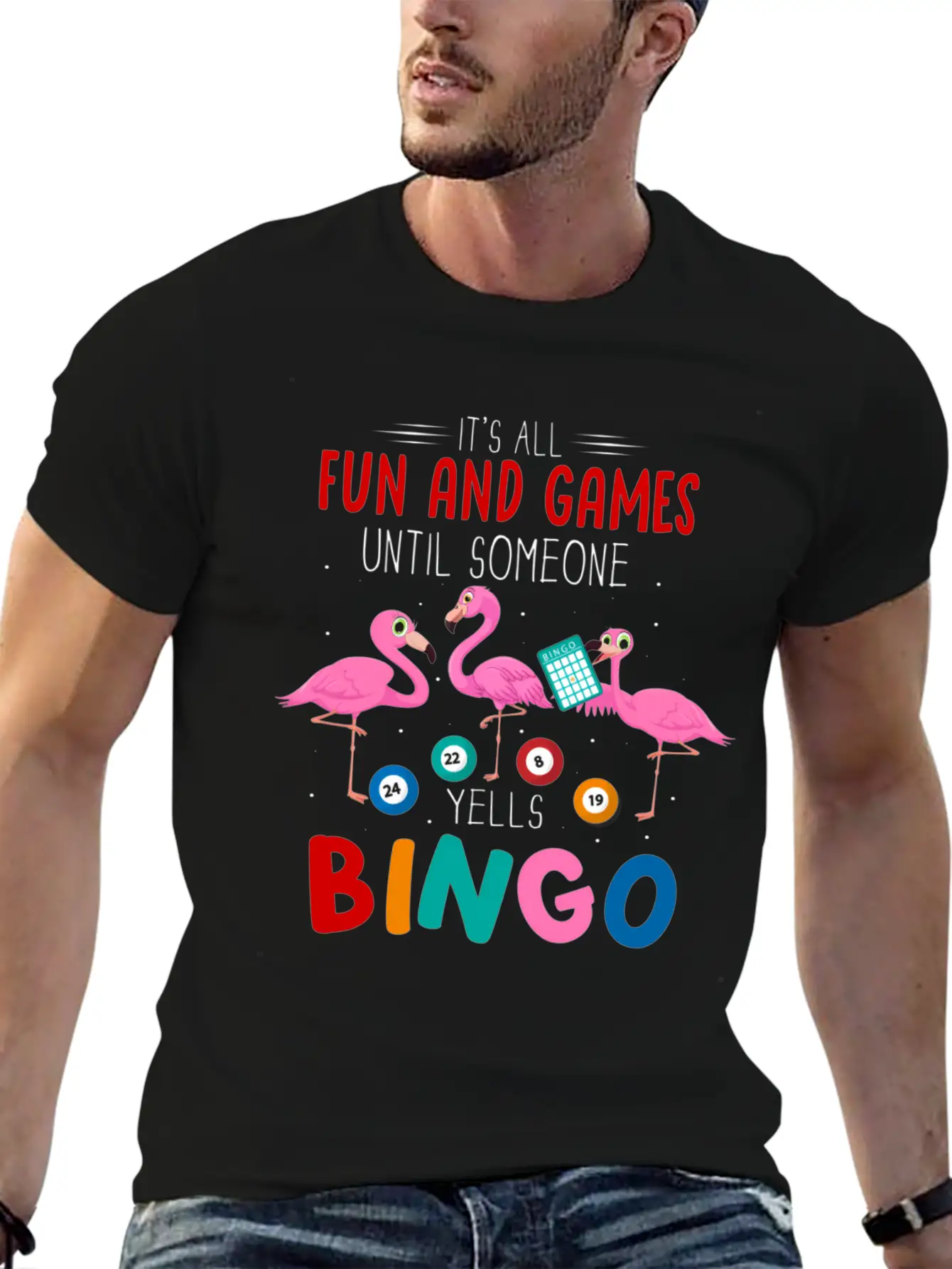 It'S All Fun And Games Until Someone Yells Bingo Casual Graphic T-Shirt – Simple And Comfortable Daily Wear