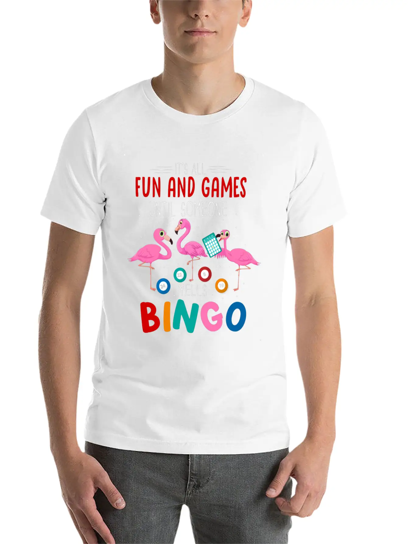 It'S All Fun And Games Until Someone Yells Bingo Casual Graphic T-Shirt – Simple And Comfortable Daily Wear