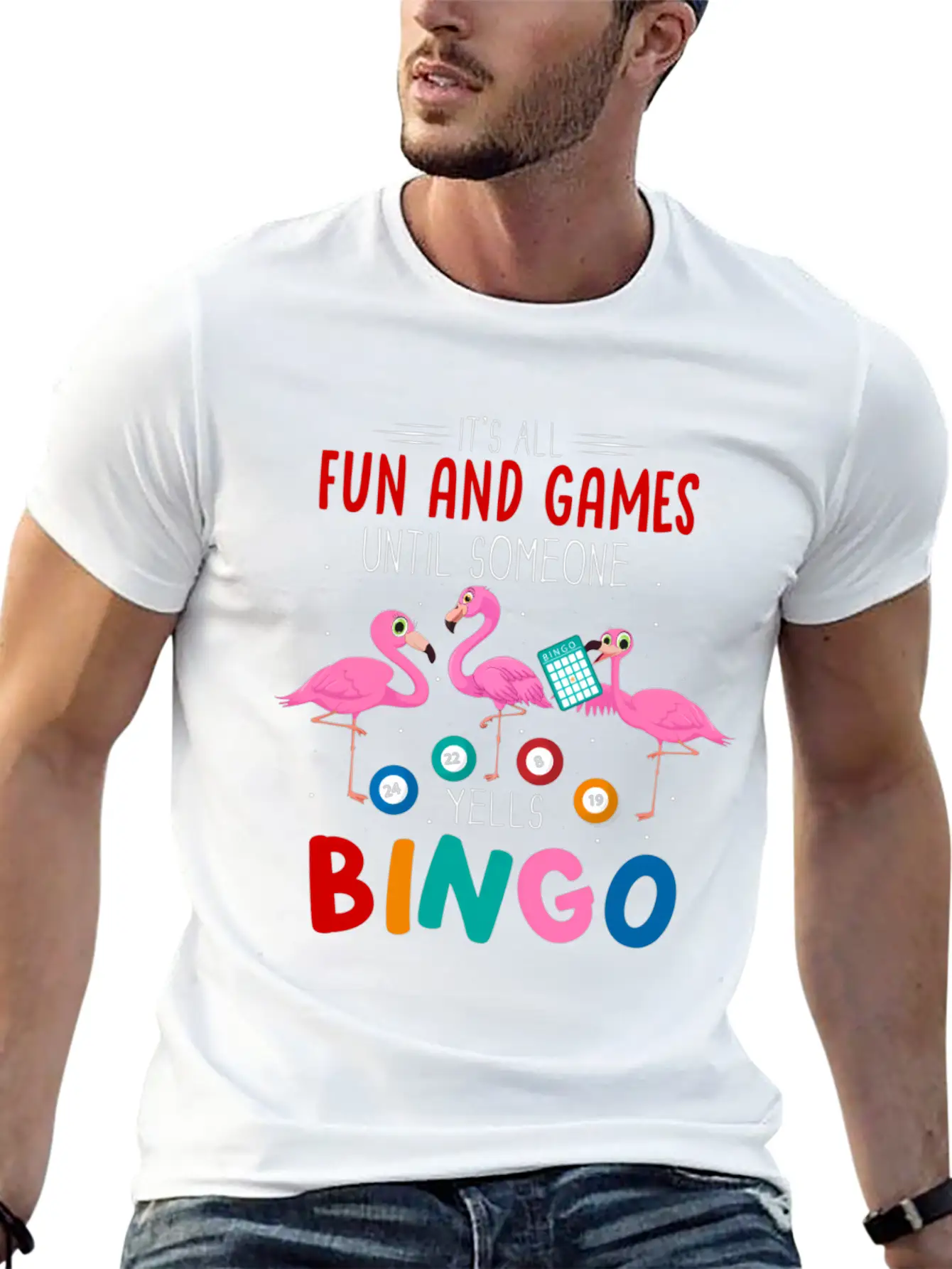 It'S All Fun And Games Until Someone Yells Bingo Casual Graphic T-Shirt – Simple And Comfortable Daily Wear