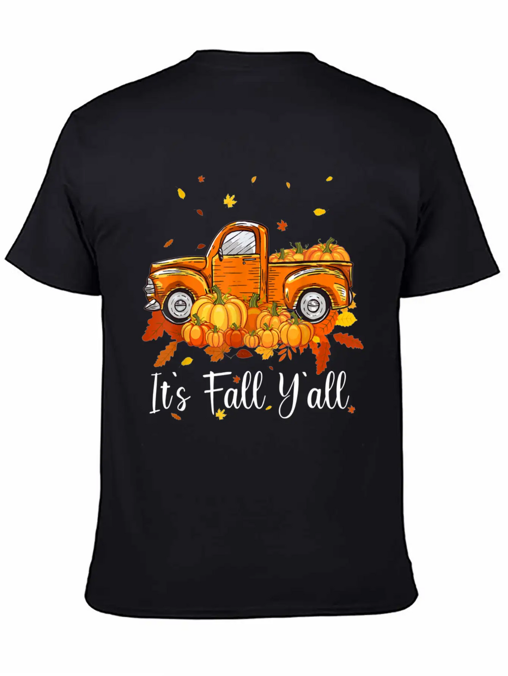 It's Fall Y All Pumpkin Truck Autumn Tree Unisex Casual T-Shirt – Clean Design For Daily Comfort