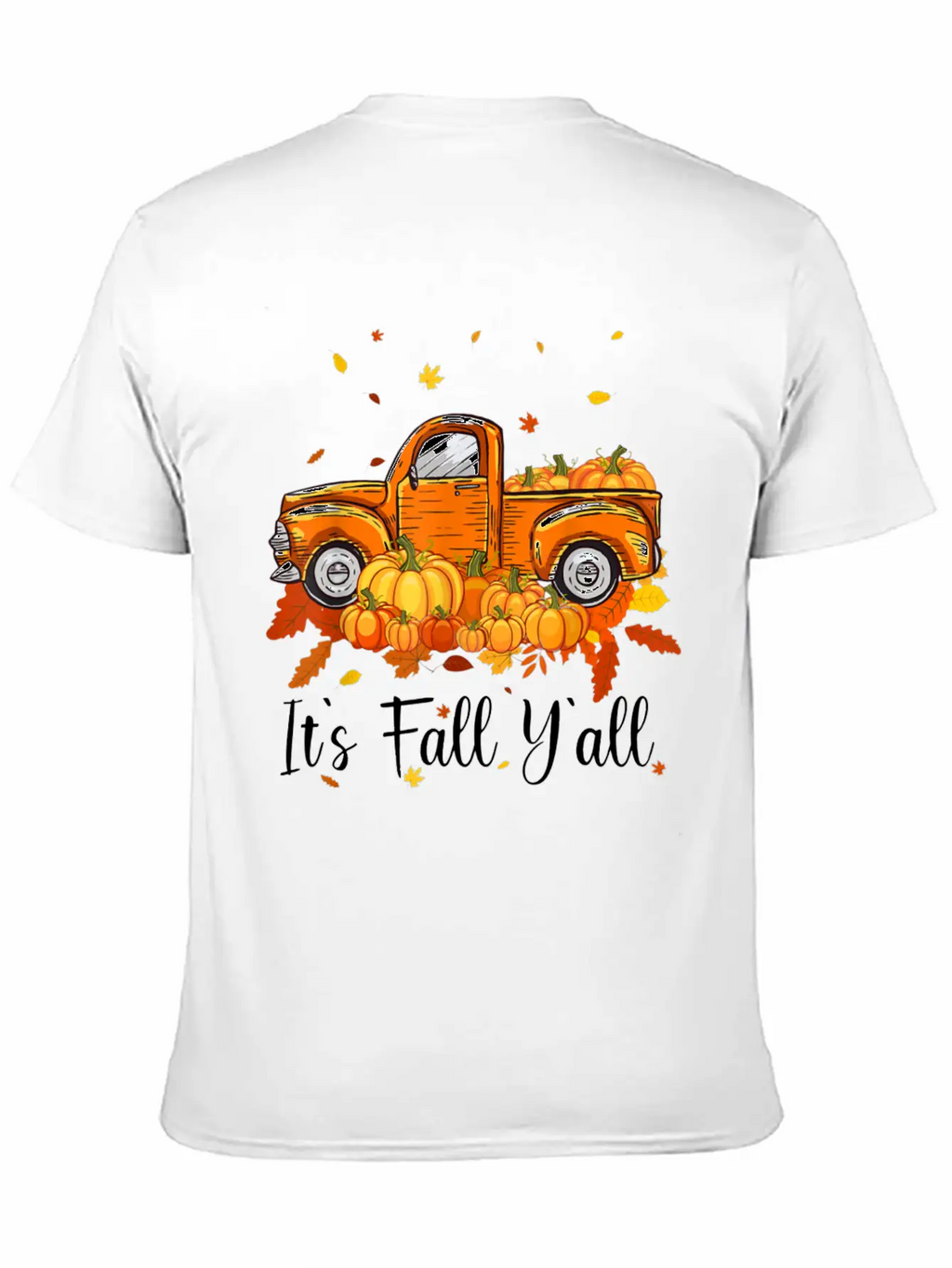 It's Fall Y All Pumpkin Truck Autumn Tree Unisex Casual T-Shirt – Clean Design For Daily Comfort