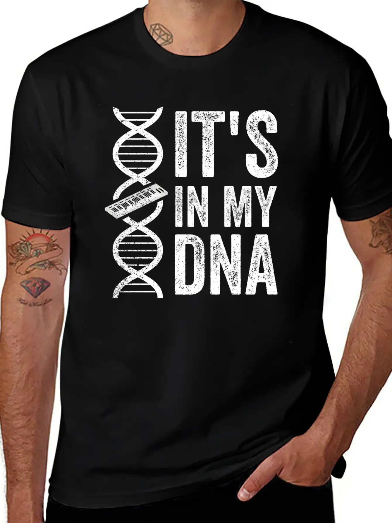 IT'S IN MY DNA KEYBOARD Classic Fit Graphic Tee For Daily Comfort – Unisex Cotton Shirt
