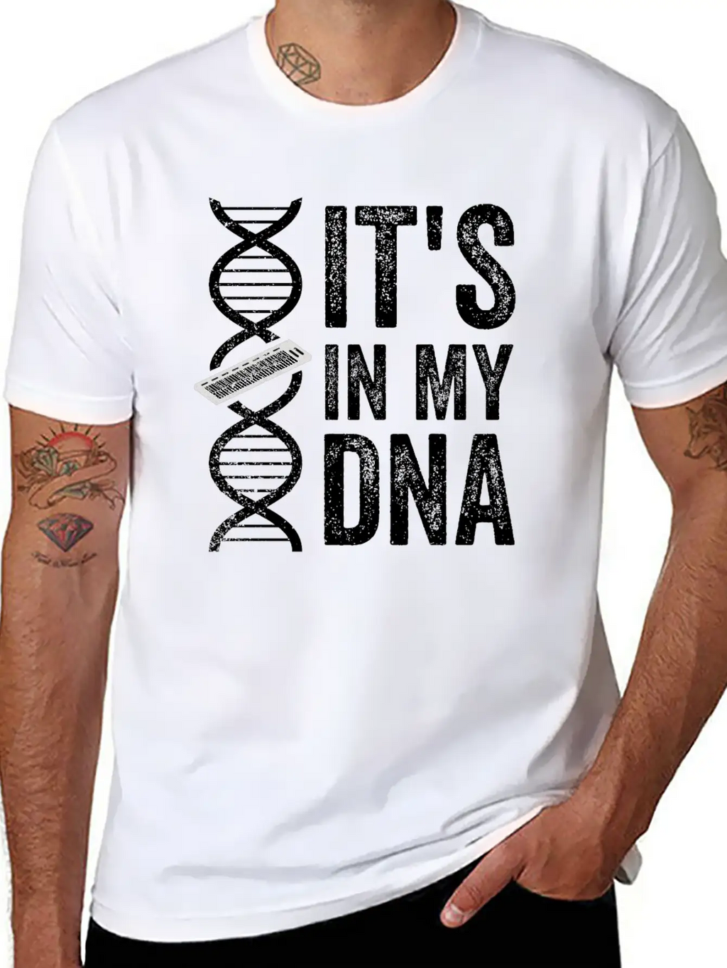 IT'S IN MY DNA KEYBOARD Classic Fit Graphic Tee For Daily Comfort – Unisex Cotton Shirt