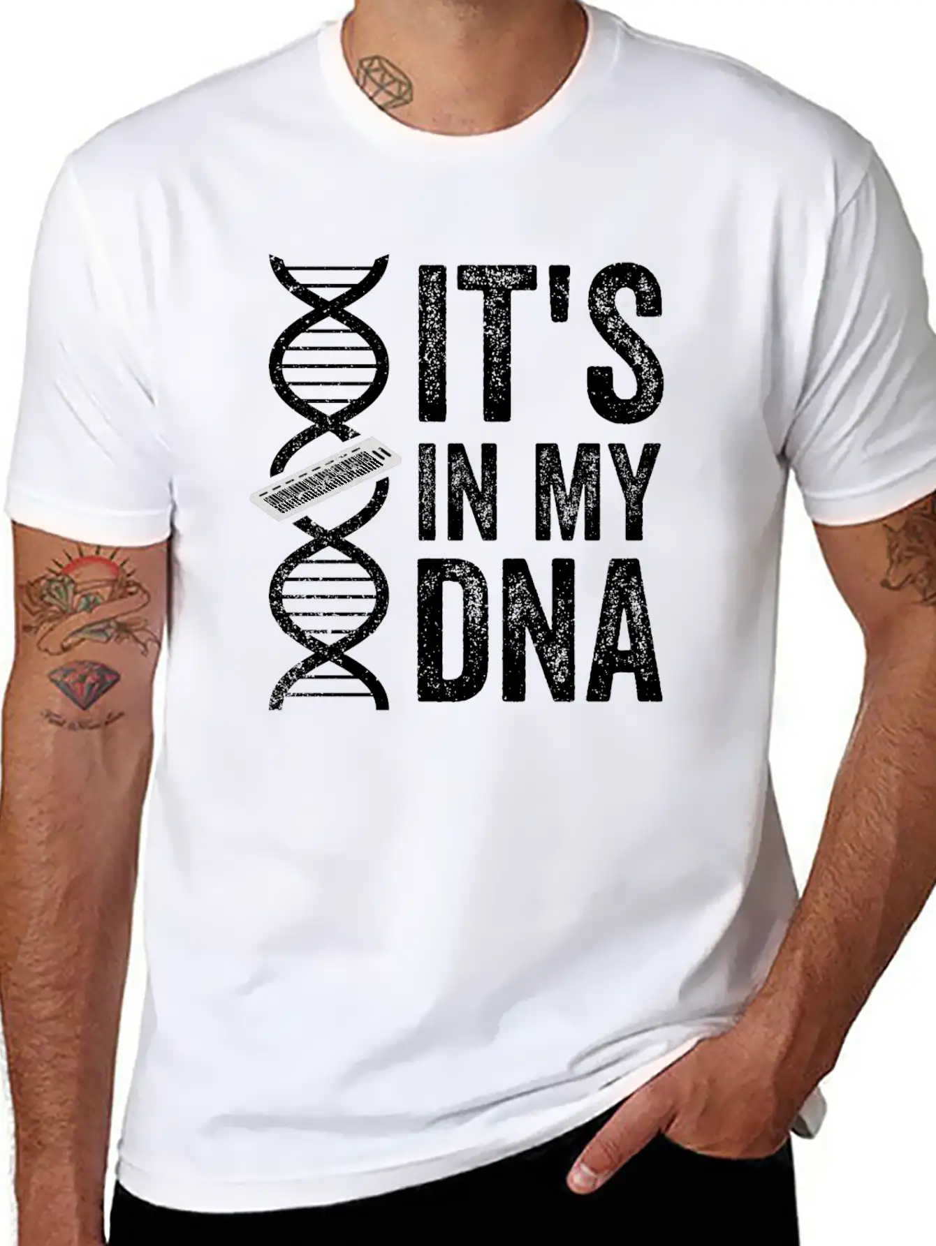 IT'S IN MY DNA KEYBOARD Classic Fit Graphic Tee For Daily Comfort – Unisex Cotton Shirt