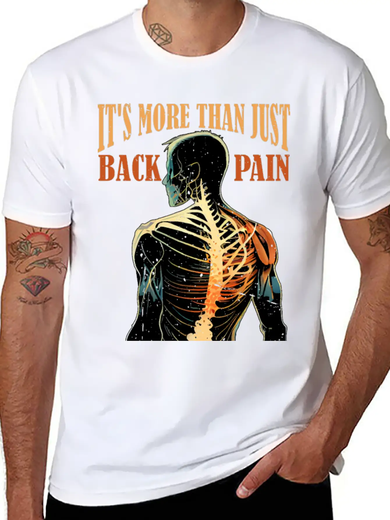 It's More Than Back Pain, Scoliosis Awareness 10 Casual Graphic T-Shirt – Simple And Comfortable Daily Wear