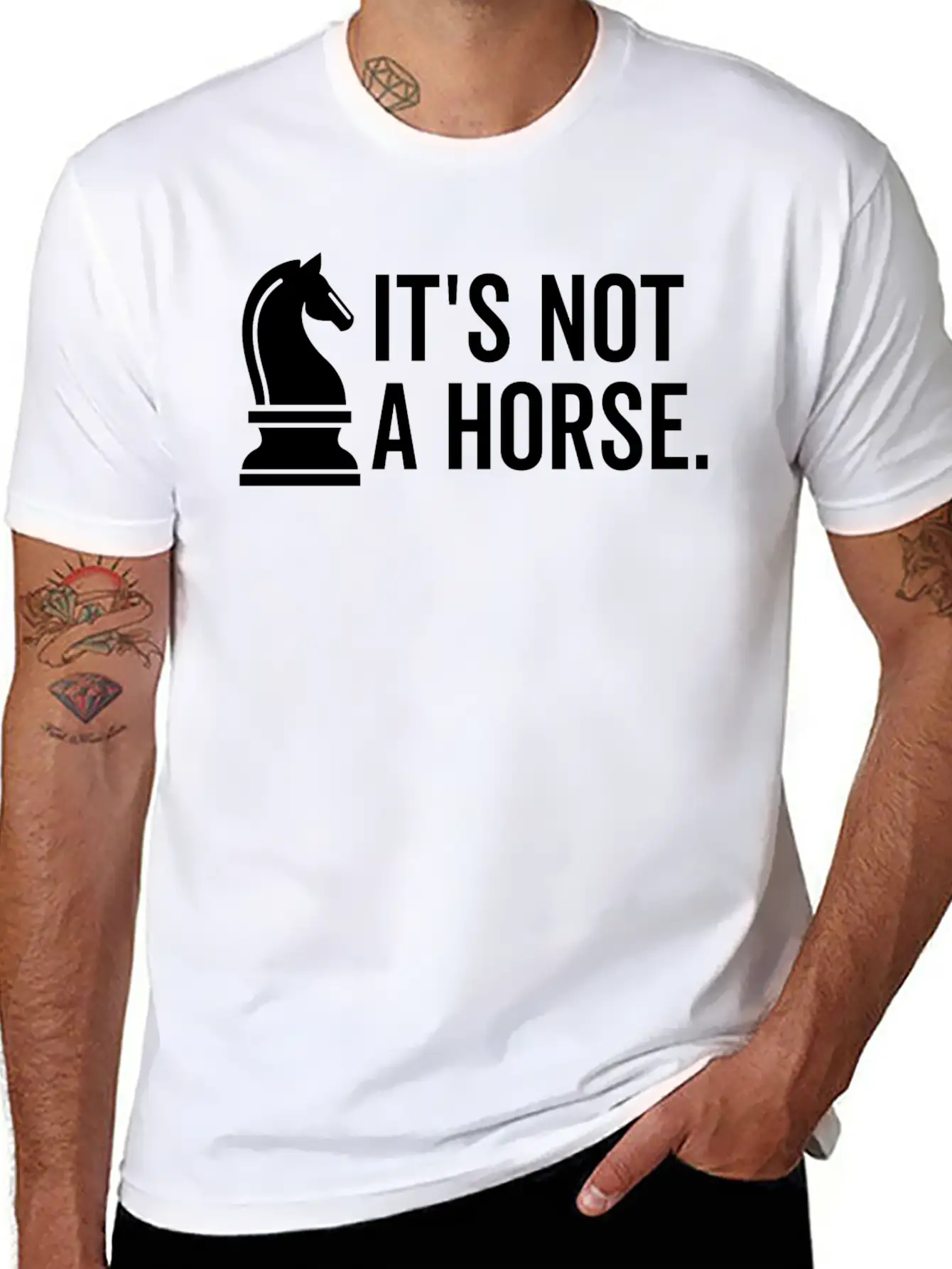 It's Not A Horse Unisex Short Sleeve Soft Cotton T-Shirt – Casual Everyday Wear