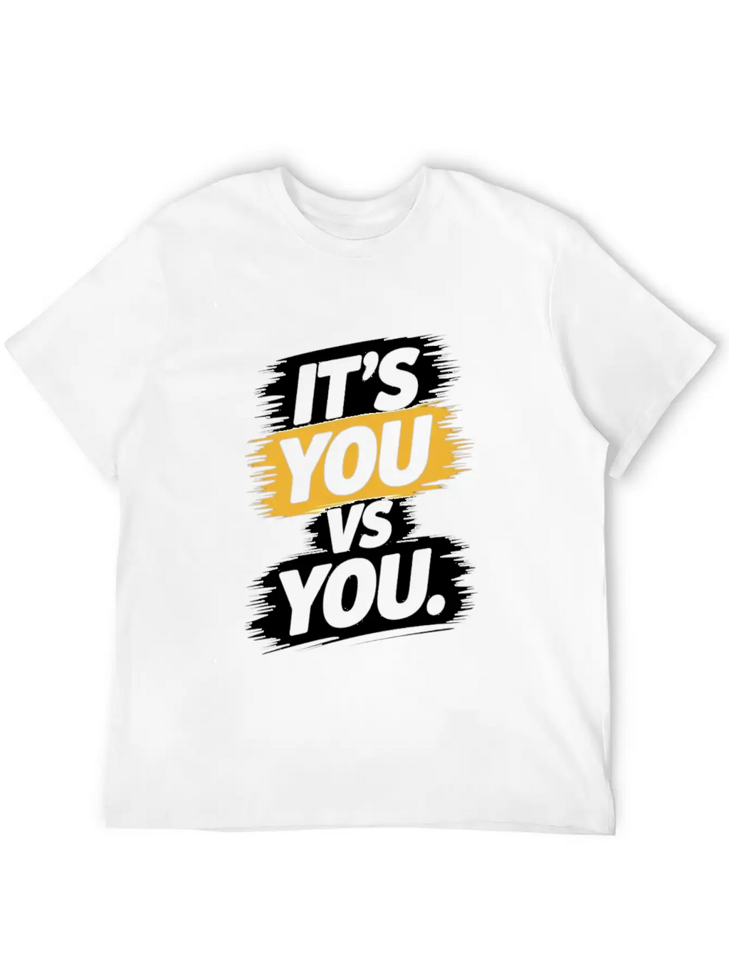 It's You Vs. You - Motivational Quote Unisex Short Sleeve Soft Cotton T-Shirt – Casual Everyday Wear