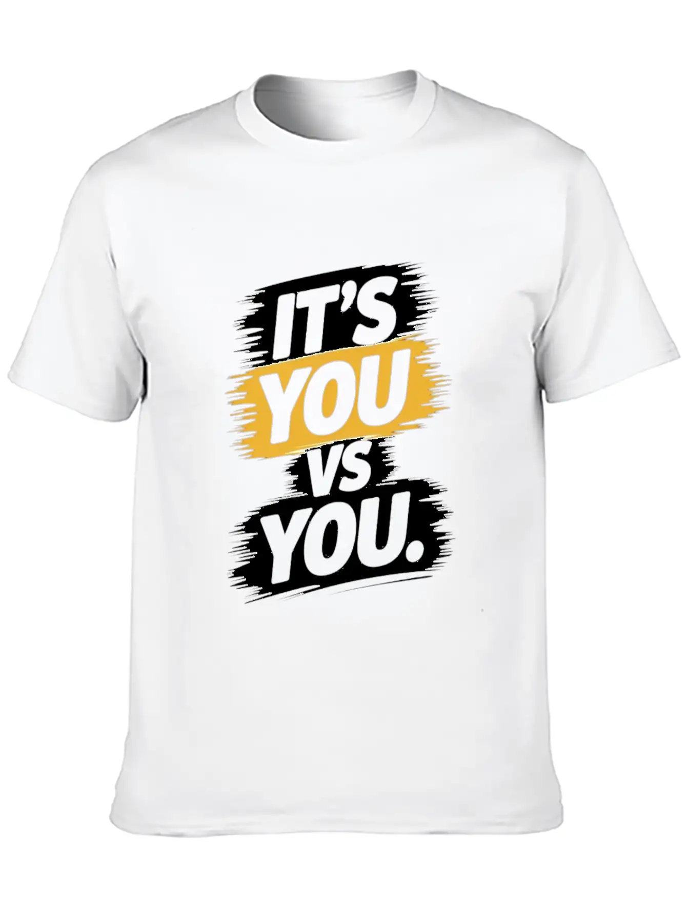 It's You Vs. You - Motivational Quote Unisex Short Sleeve Soft Cotton T-Shirt – Casual Everyday Wear