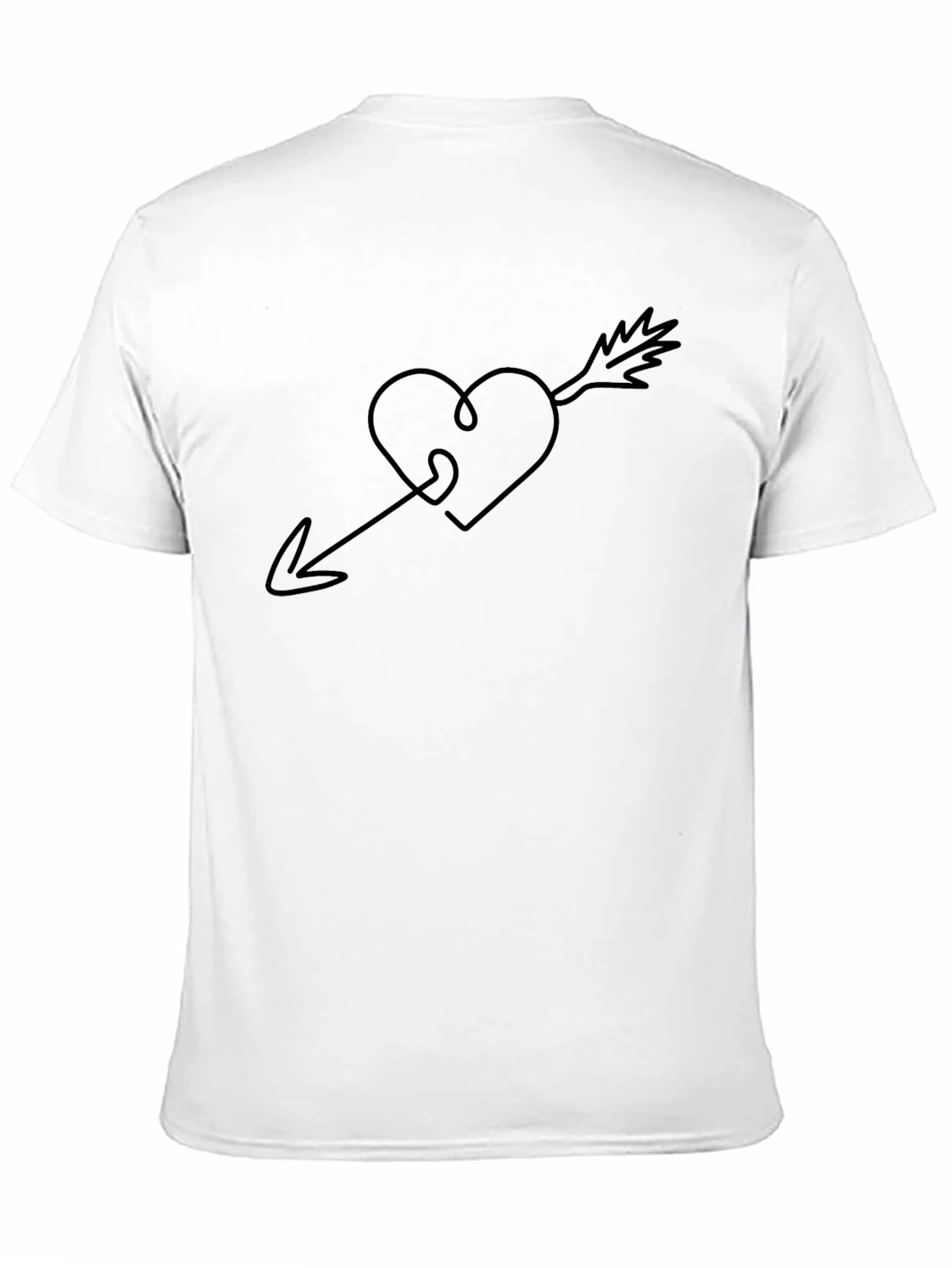 Heart Arrow Graphic Tee - Modern Minimalist Design