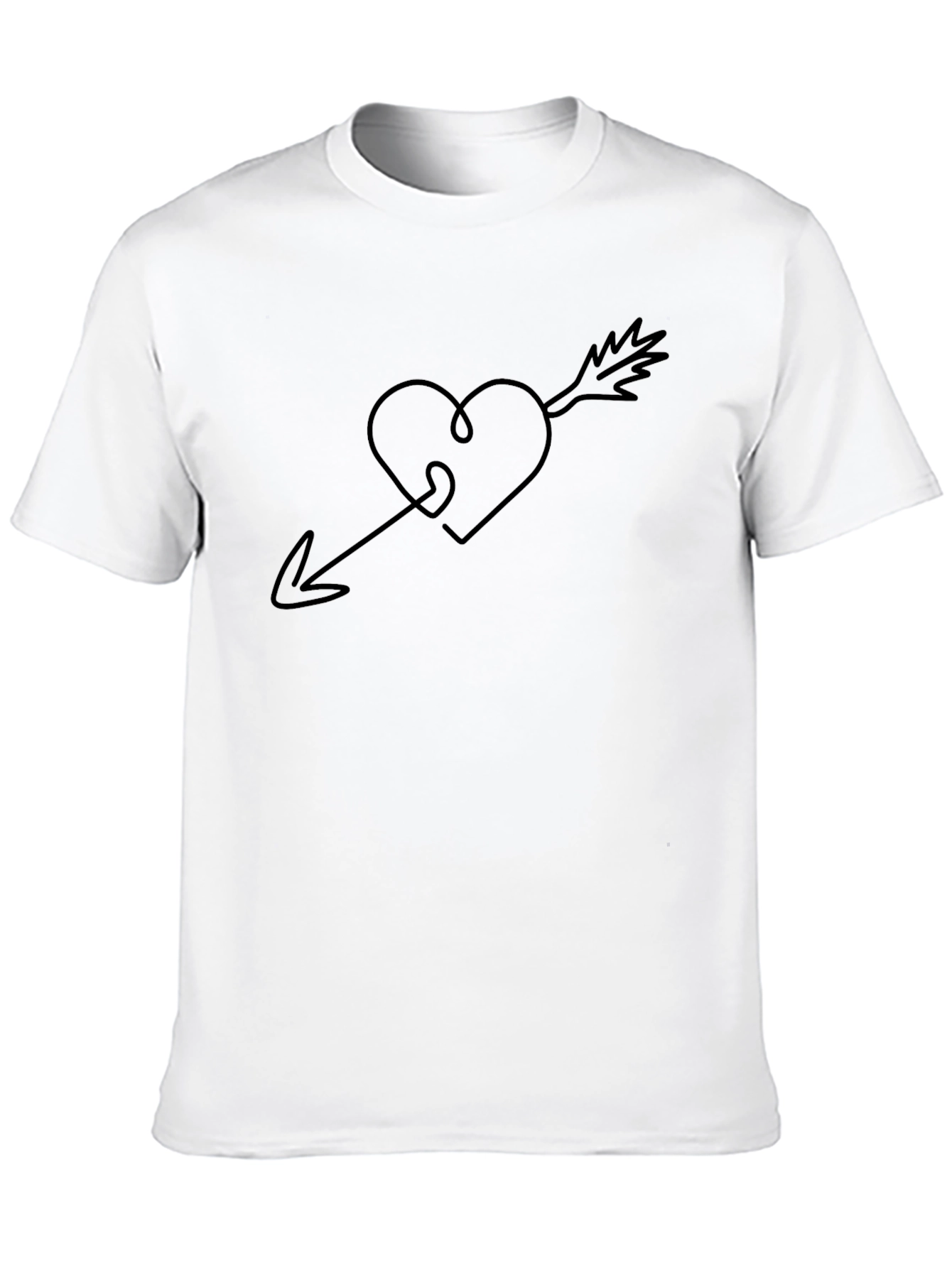 Heart Arrow Graphic Tee - Modern Minimalist Design