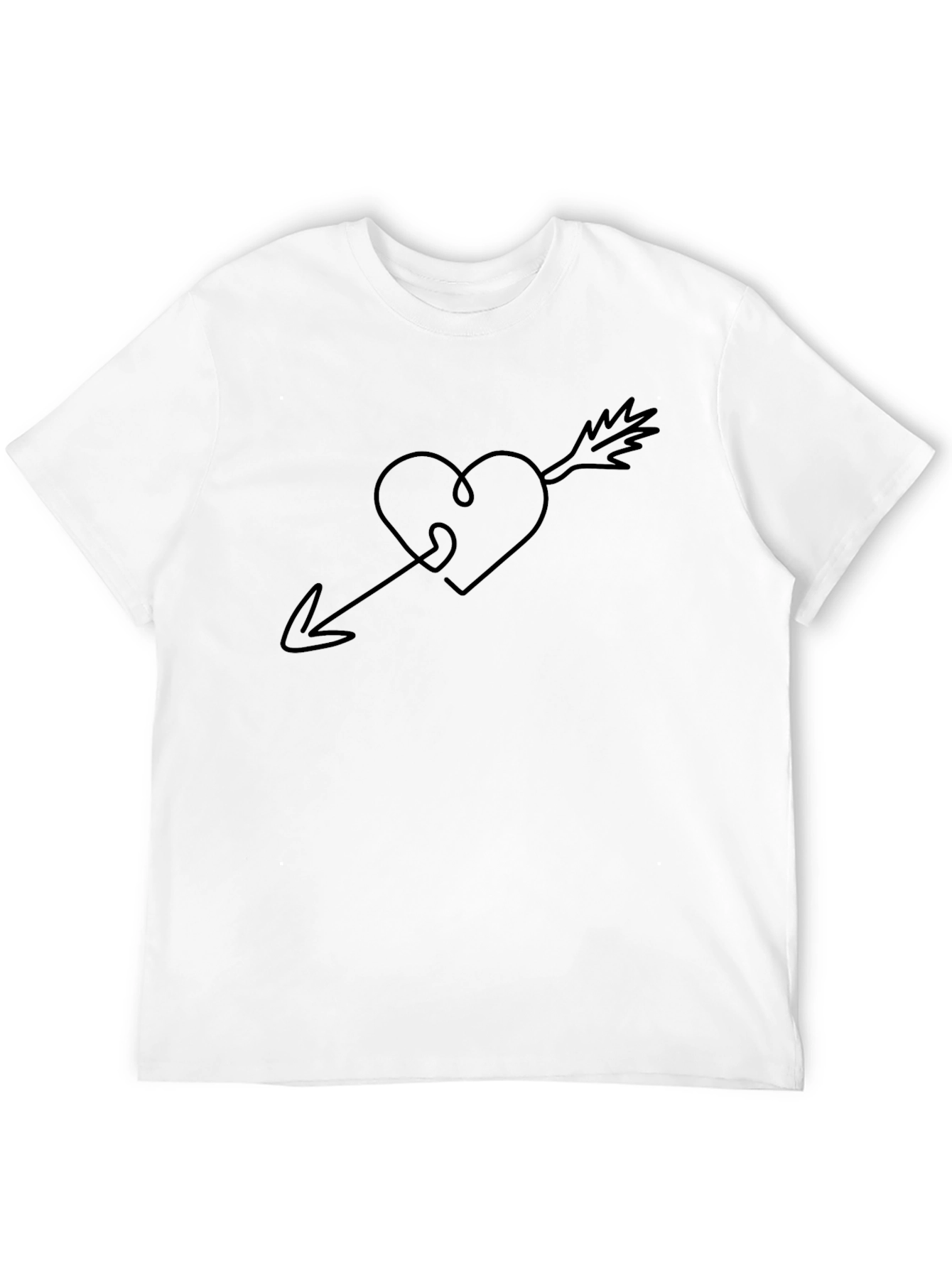 Heart Arrow Graphic Tee - Modern Minimalist Design
