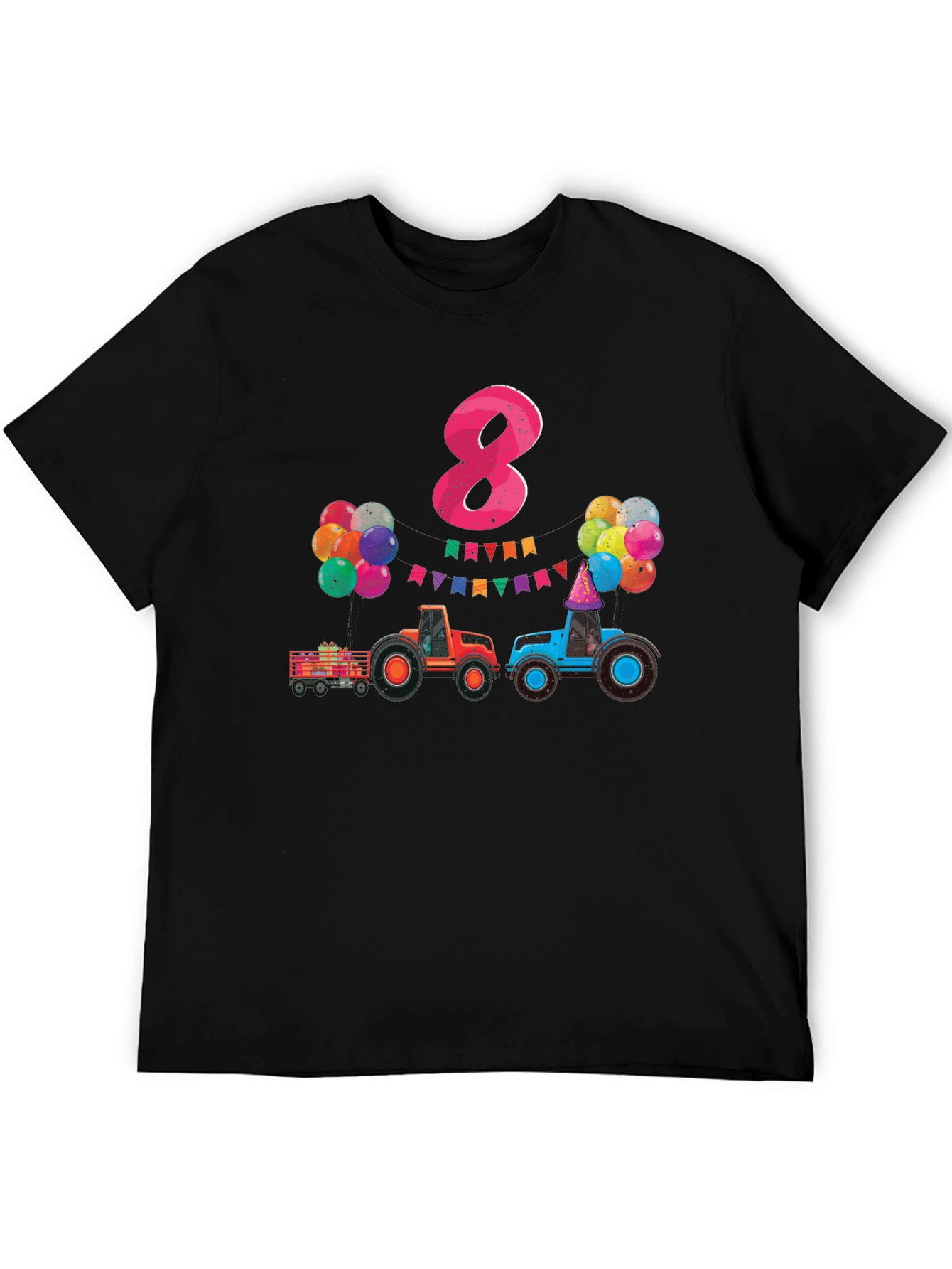 Kids Birthday Tractor 8 T-Shirt