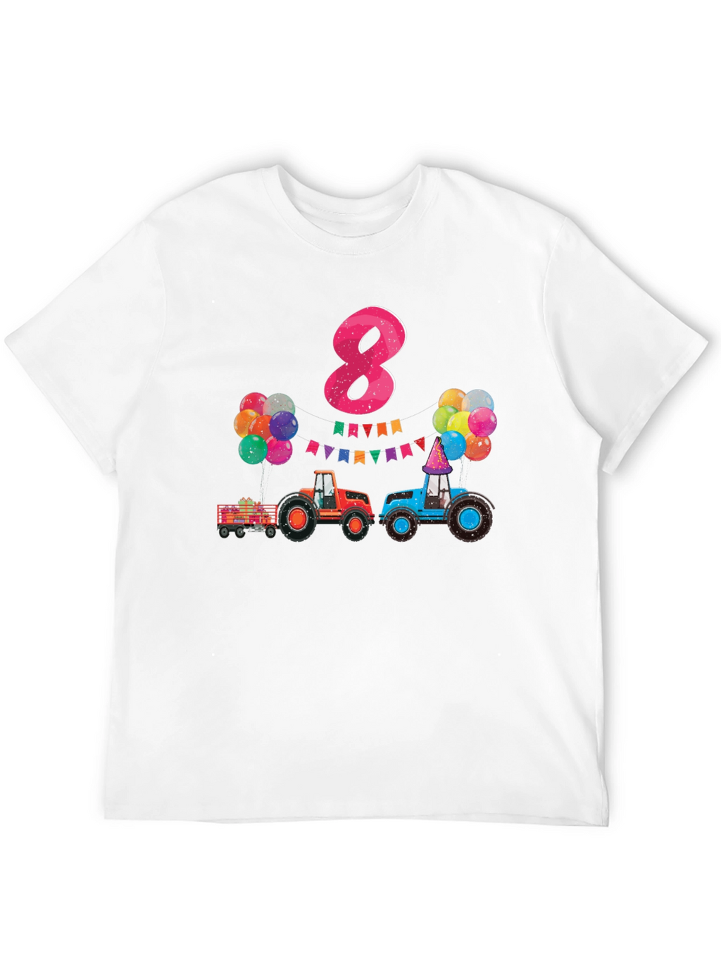 Kids Birthday Tractor 8 T-Shirt