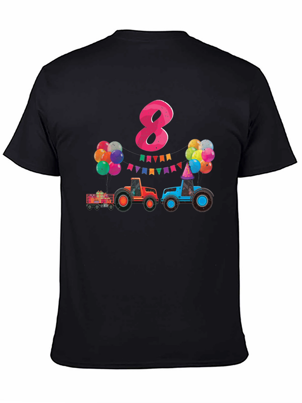 Kids Birthday Tractor 8 T-Shirt
