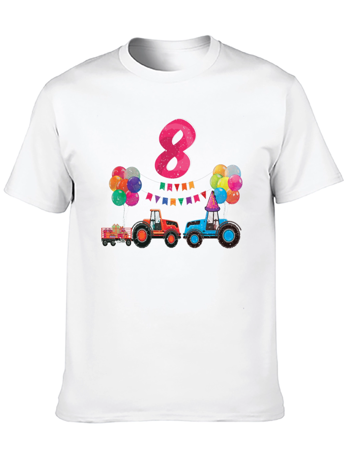 Kids Birthday Tractor 8 T-Shirt