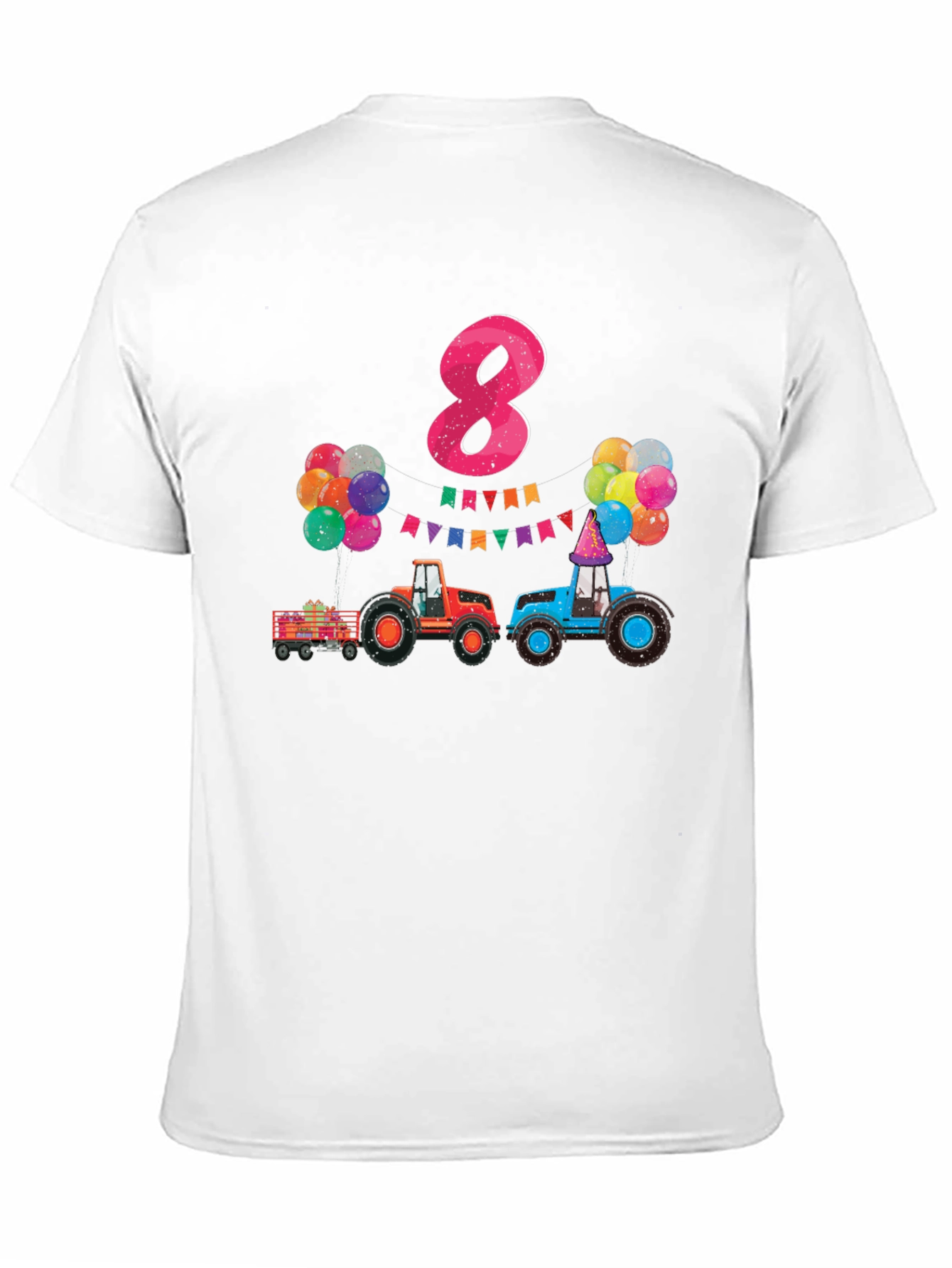 Kids Birthday Tractor 8 T-Shirt