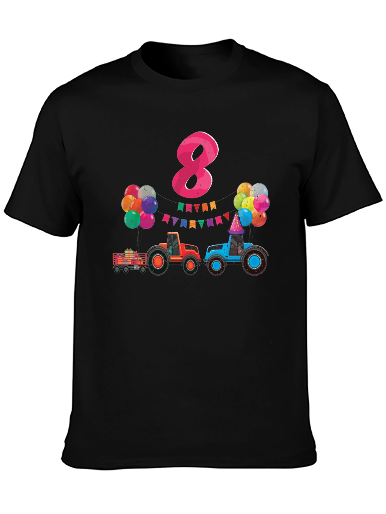 Kids Birthday Tractor 8 T-Shirt