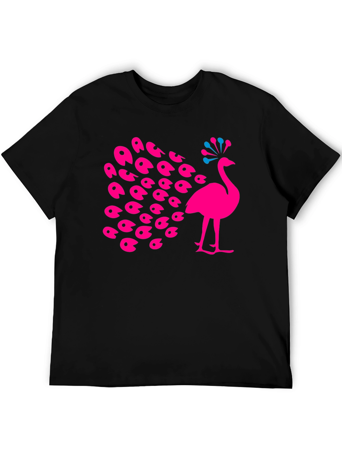 Peacock Graphic Tee - Bold & Stylish Black T-Shirt