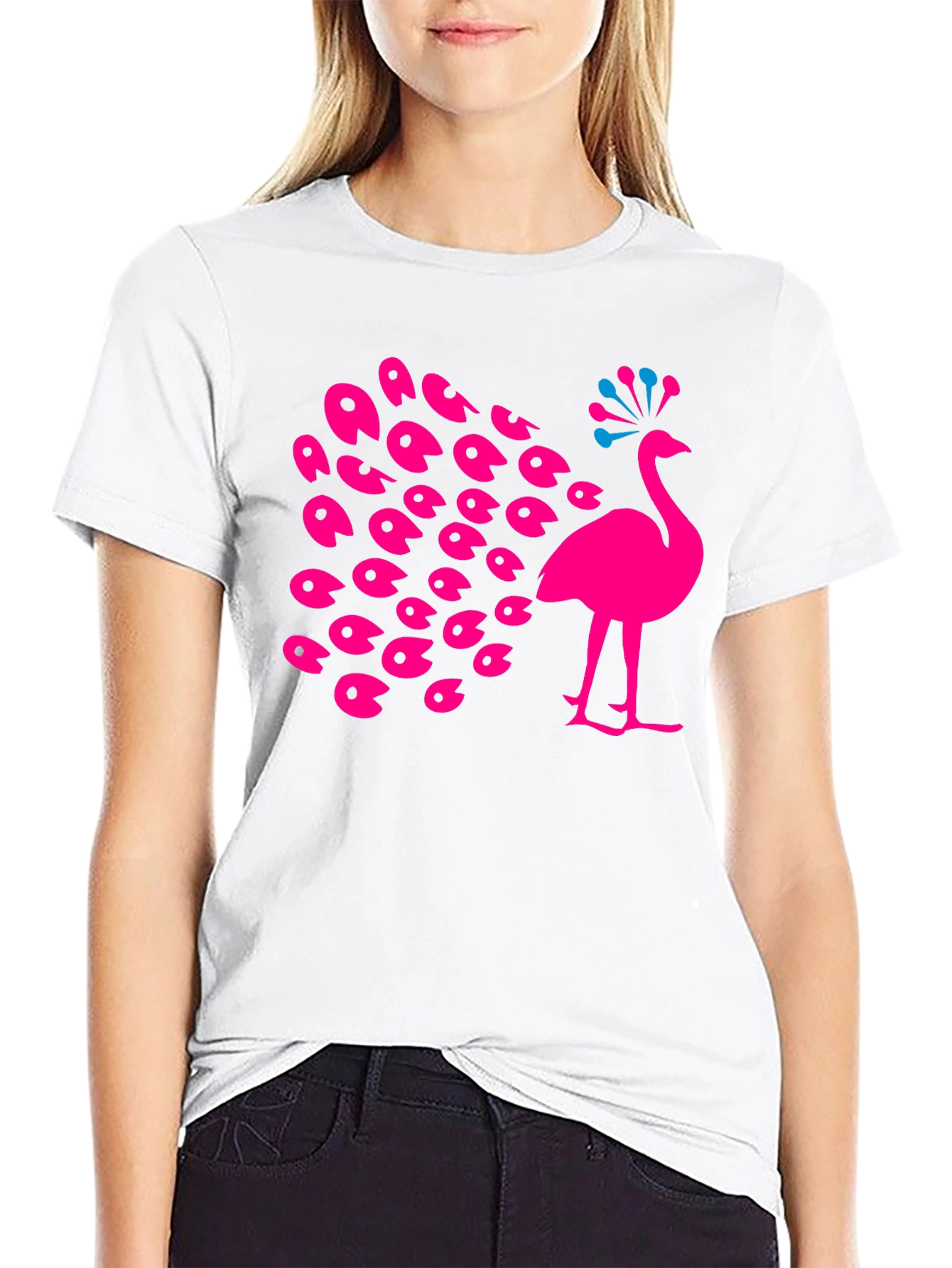 Peacock Graphic Tee - Bold & Stylish Black T-Shirt