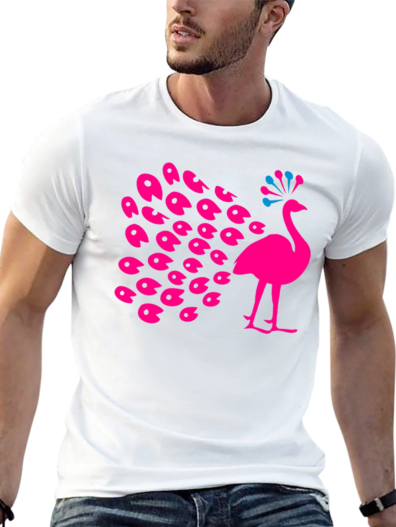 Peacock Graphic Tee - Bold & Stylish Black T-Shirt