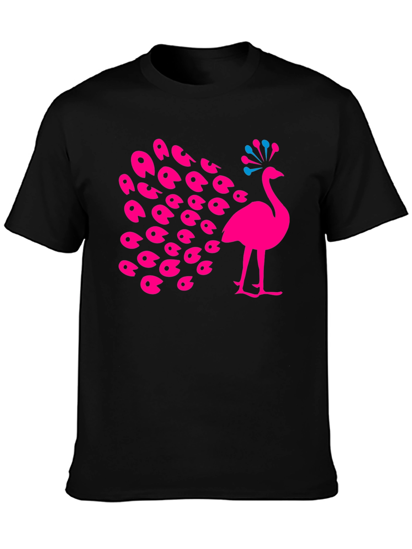 Peacock Graphic Tee - Bold & Stylish Black T-Shirt