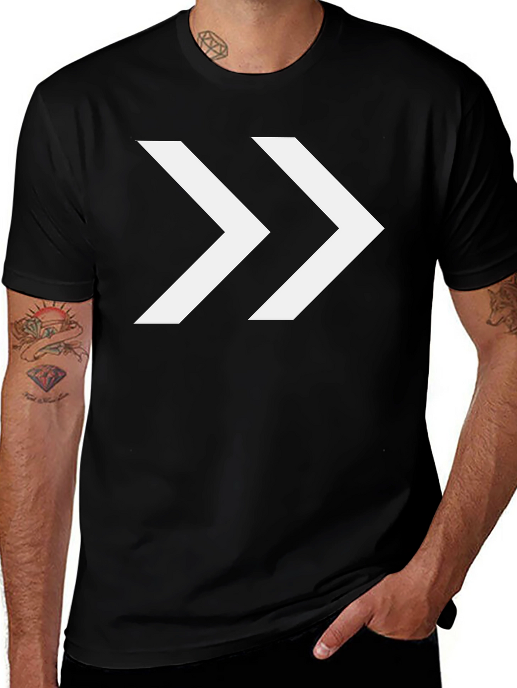 Forward Arrow Graphic T-Shirt - Black