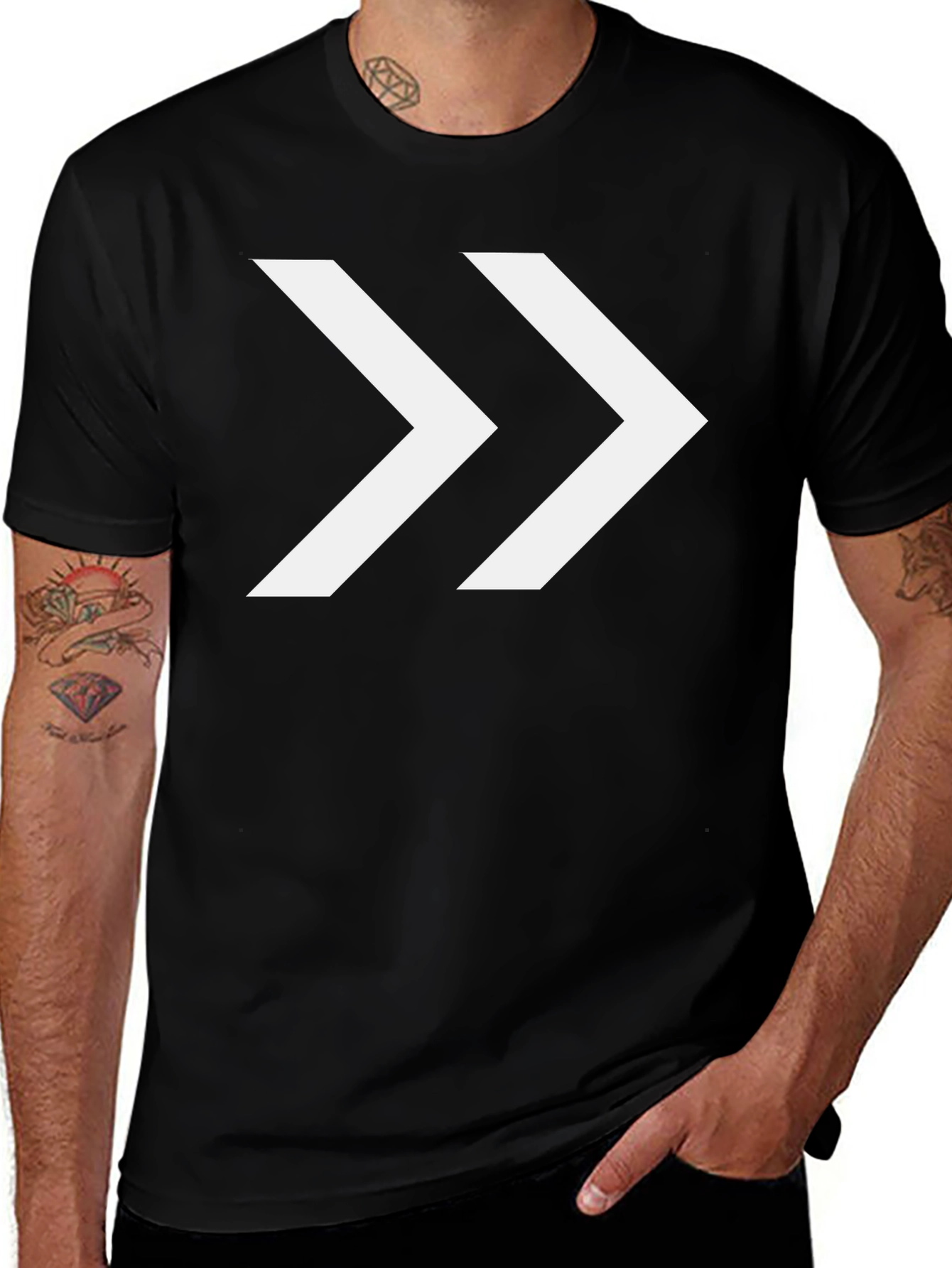 Forward Arrow Graphic T-Shirt - Black